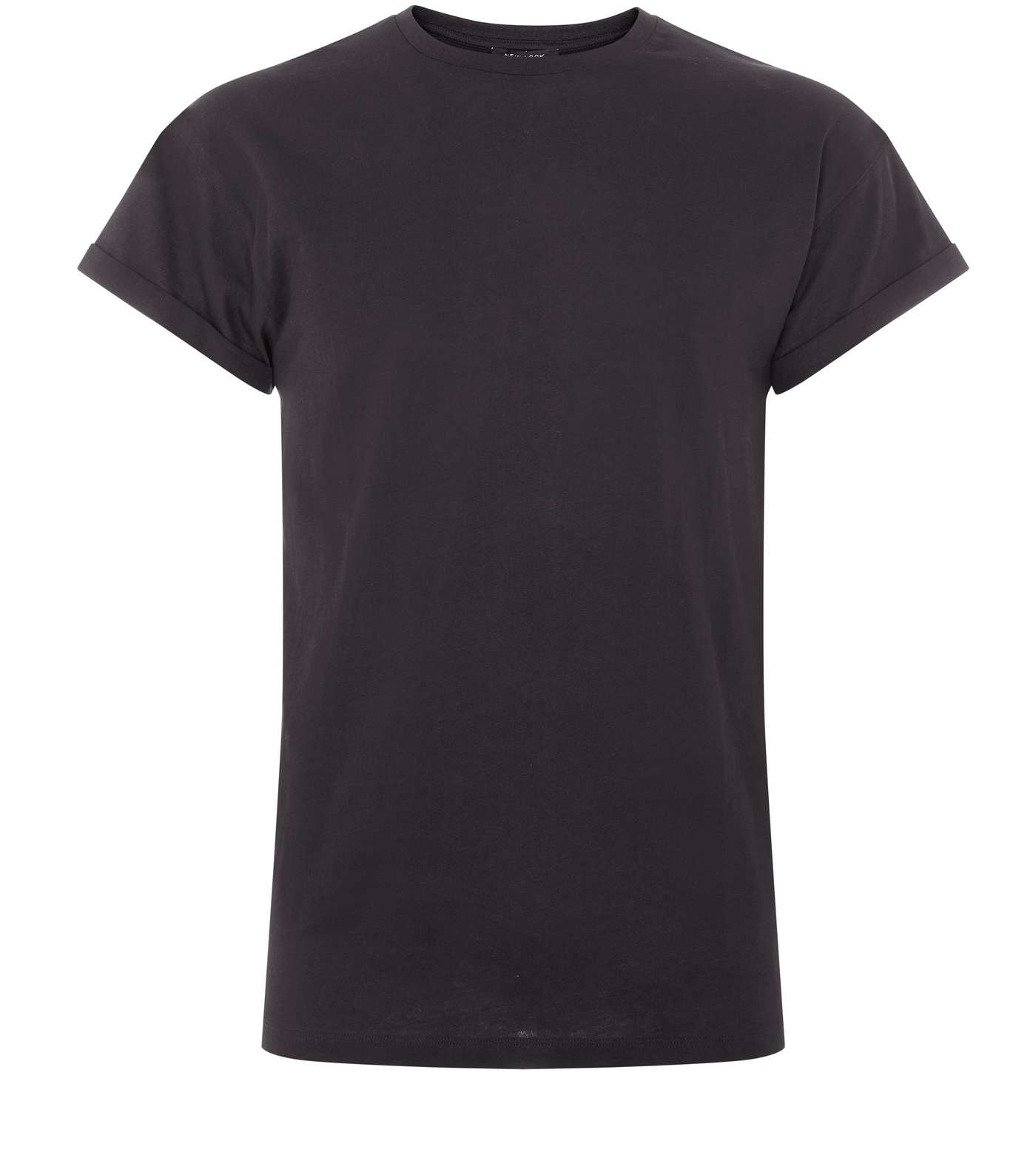 Black Roll Sleeve T-shirt Image 4