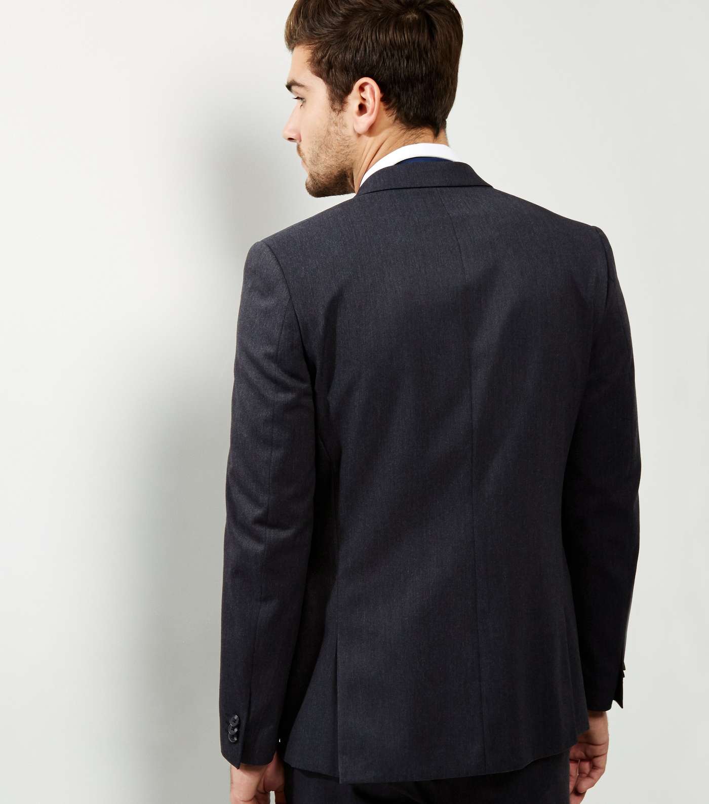 Dark Grey Slim Fit Suit Jacket Image 3