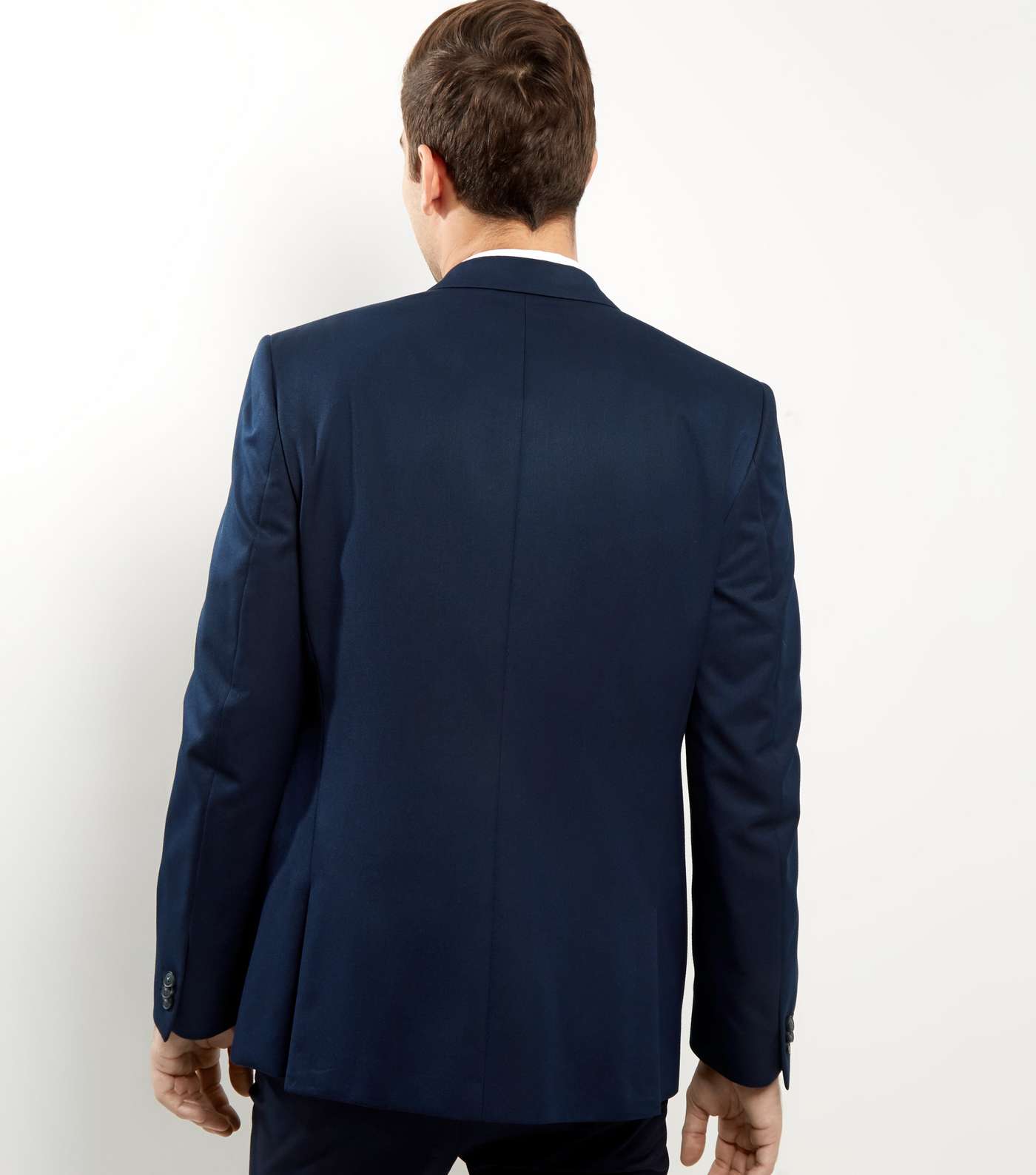 Navy Slim Fit Suit Jacket Image 3
