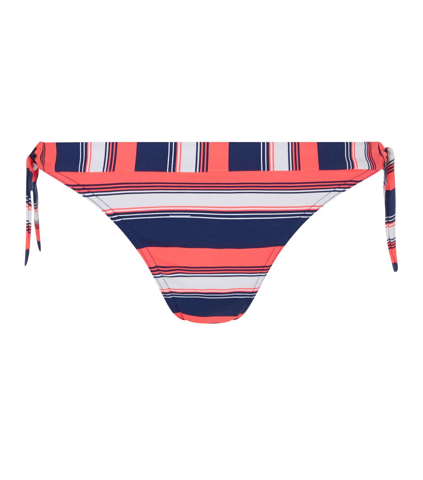 Blue Stripe Tie Side Bikini Bottoms 