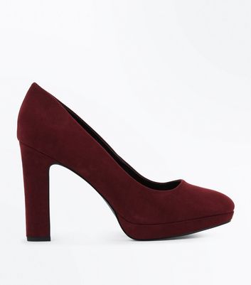 burgundy heels wide fit