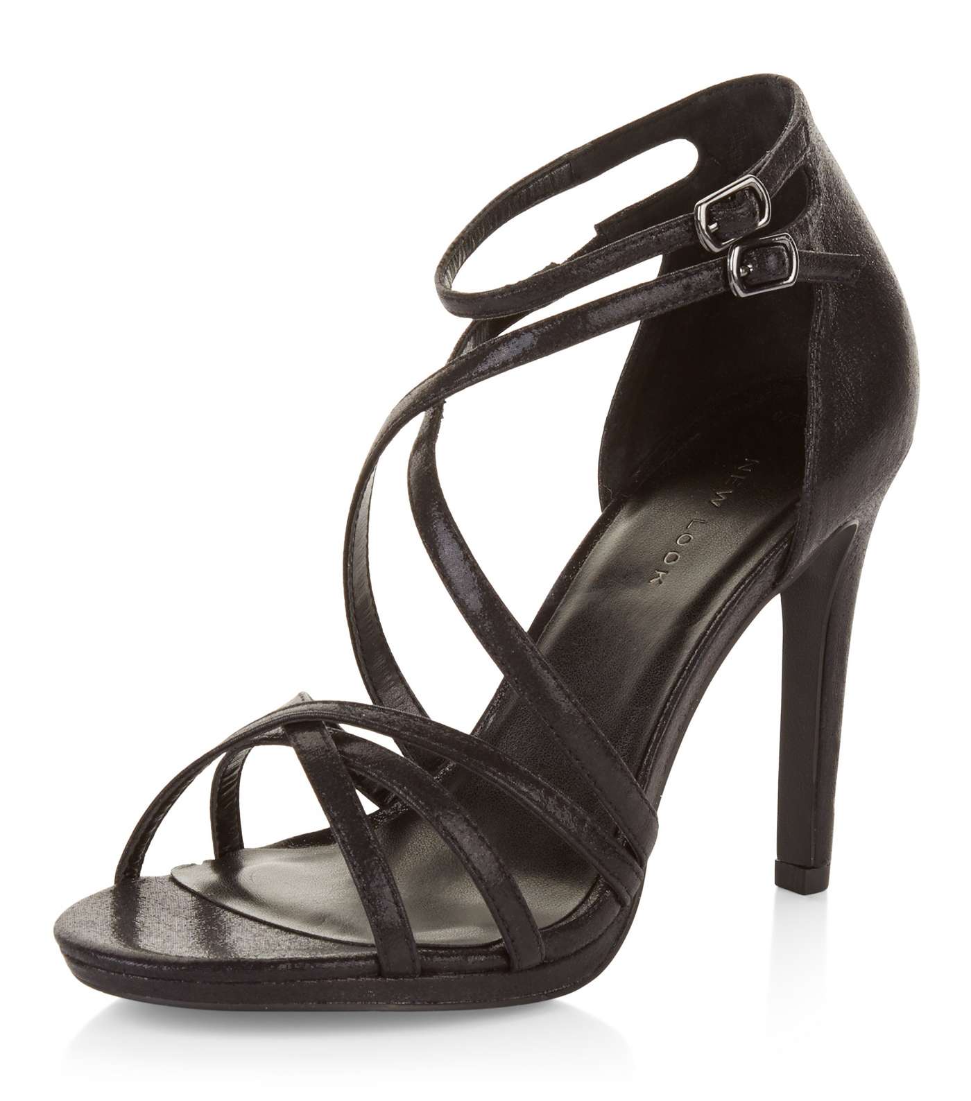 Black Multi-Strap Heels  Image 5