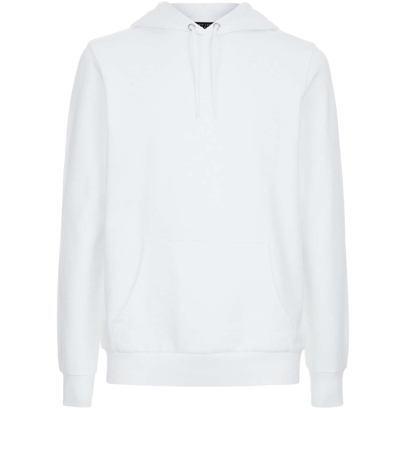 White Pocket Front Hoodie Image 4