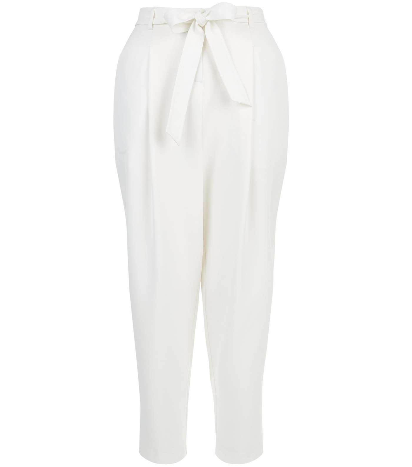 White Tie Waist Trousers Image 4