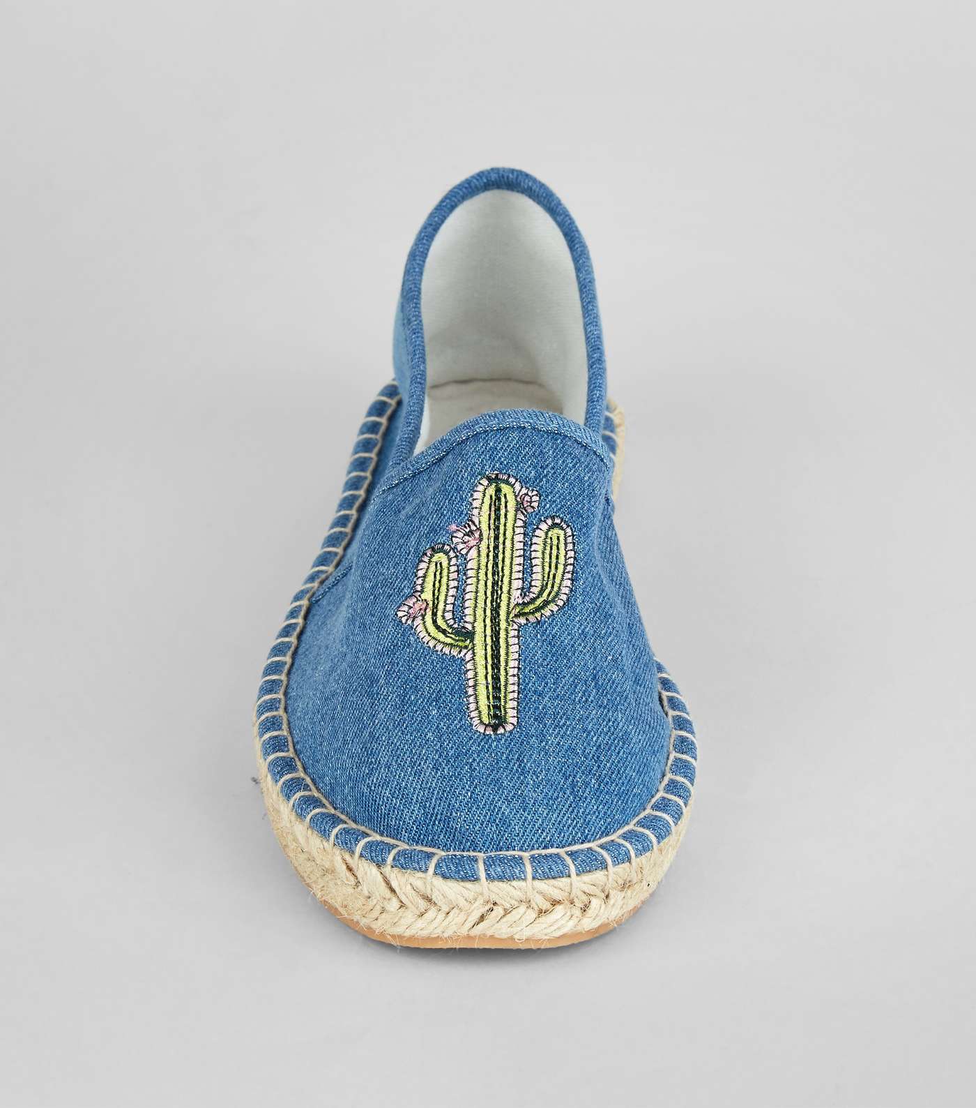 Blue Cactus Embroidered Espadrilles Image 4