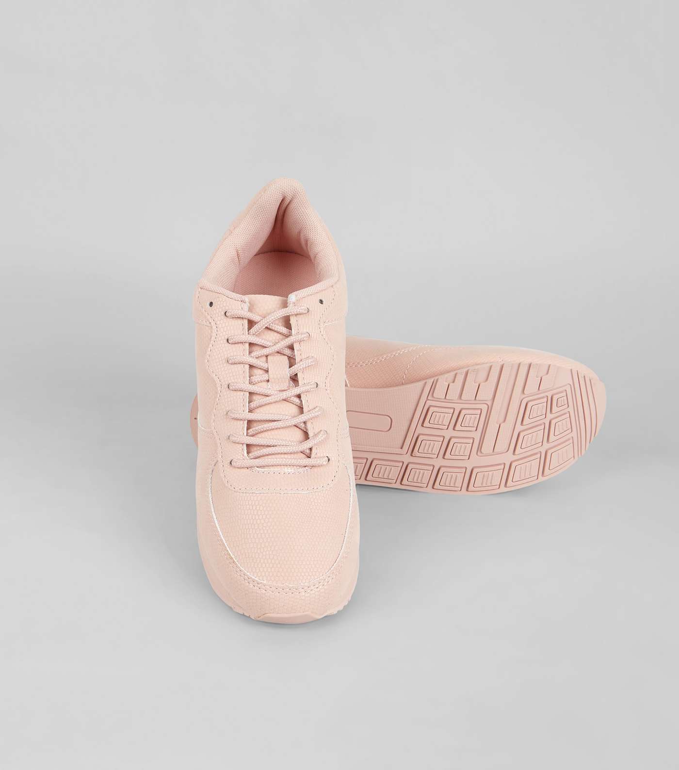 Pink Snakeskin Texture Trainers Image 4
