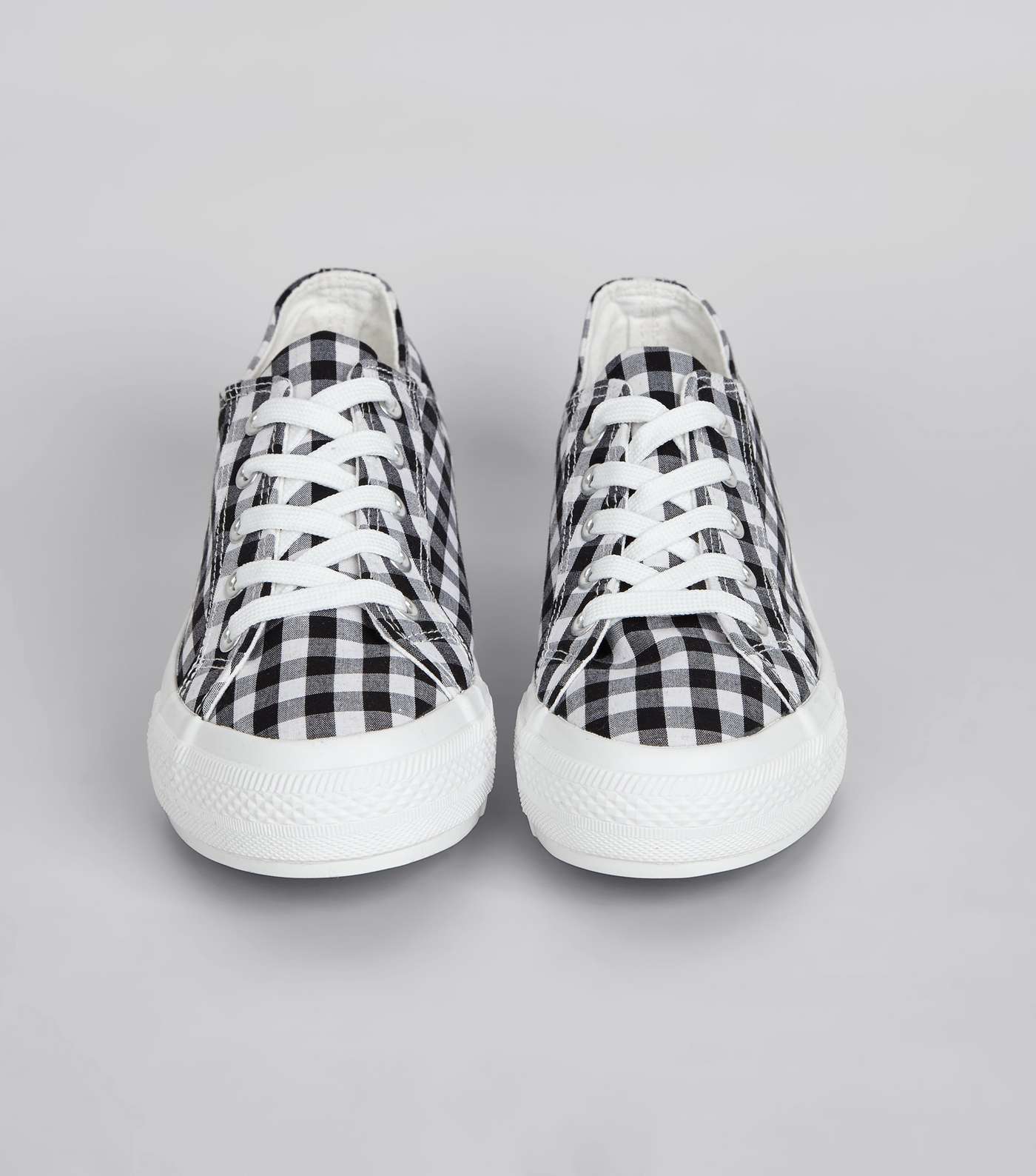 Black Gingham Flatfrom Trainers Image 5