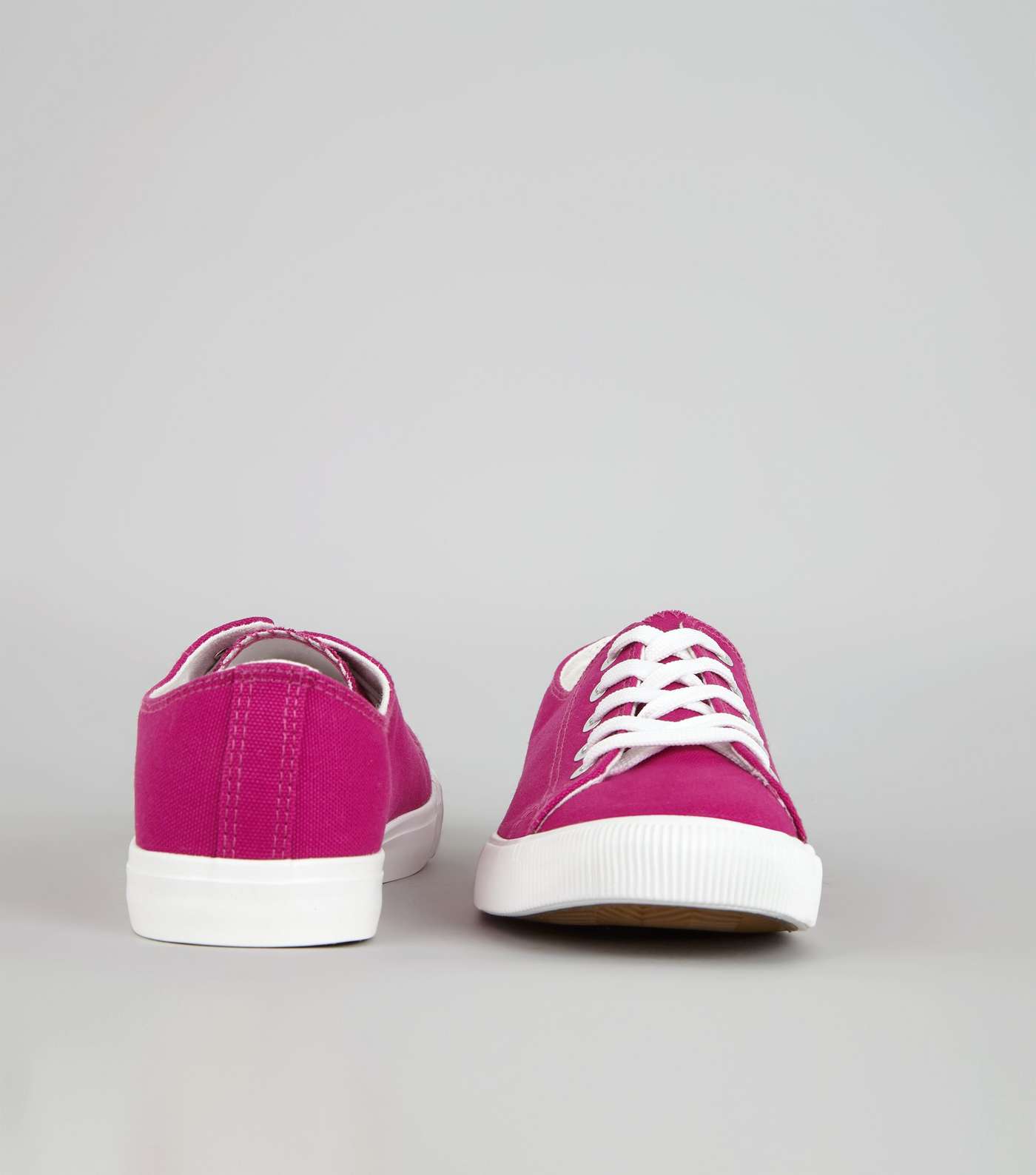 Pink Lace Up Trainers Image 4