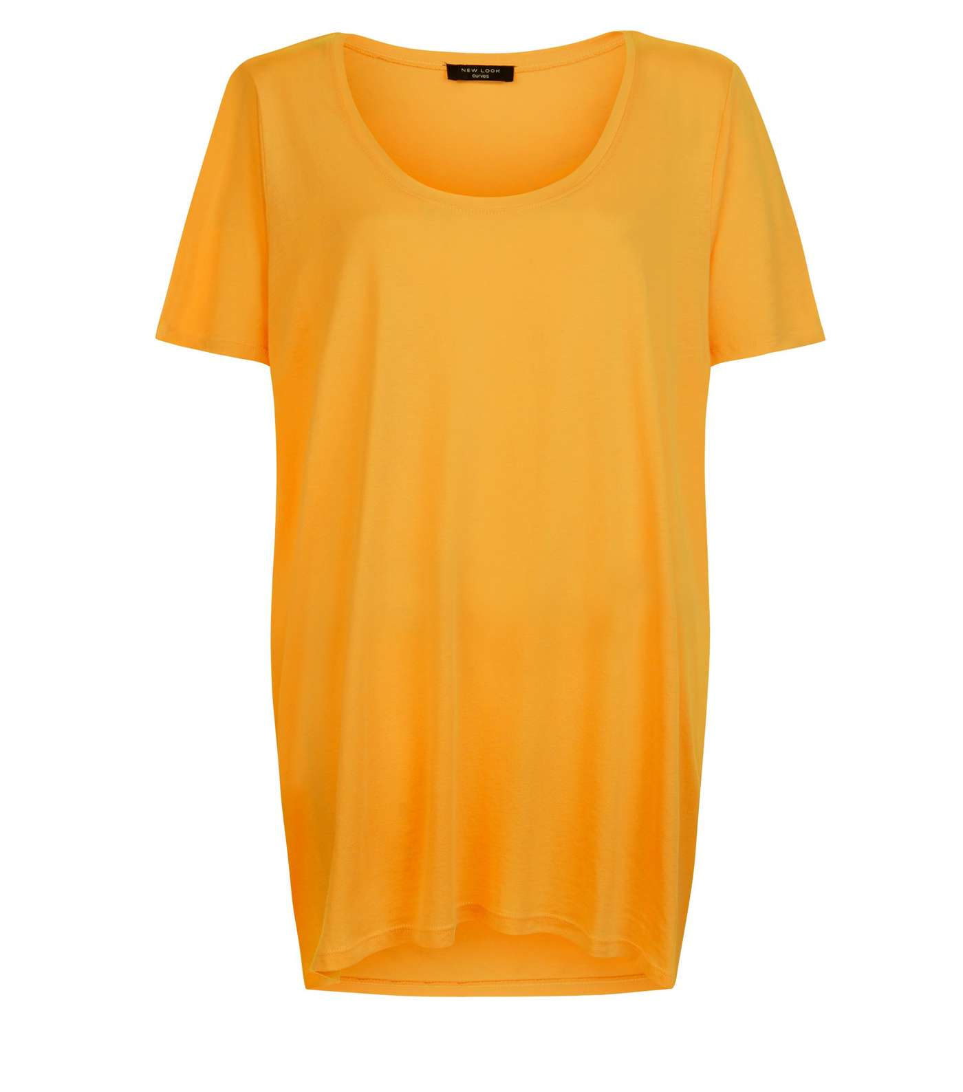 Curves Orange Scoop Neck T-Shirt Image 4