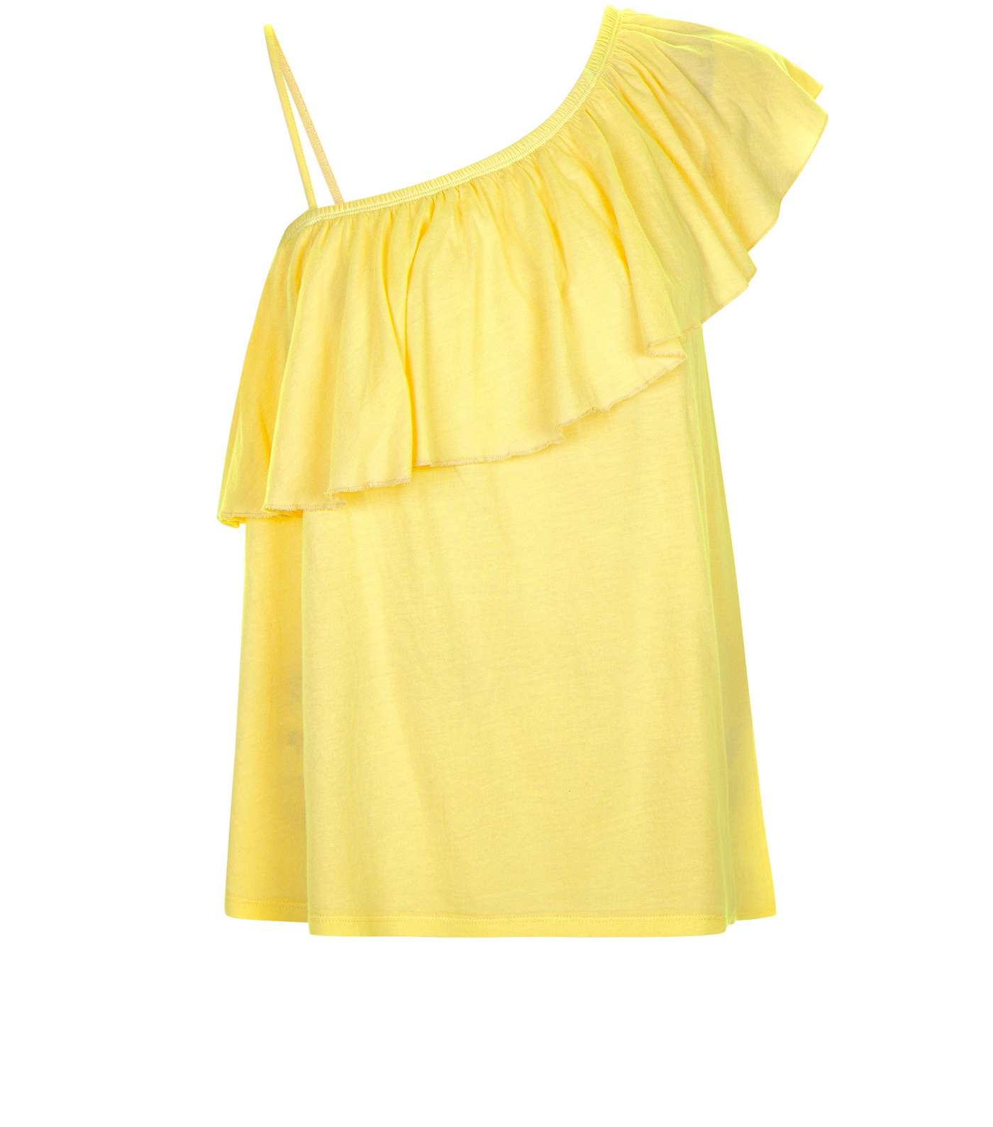 Yellow Frill Trim Off the Shoulder Top  Image 4