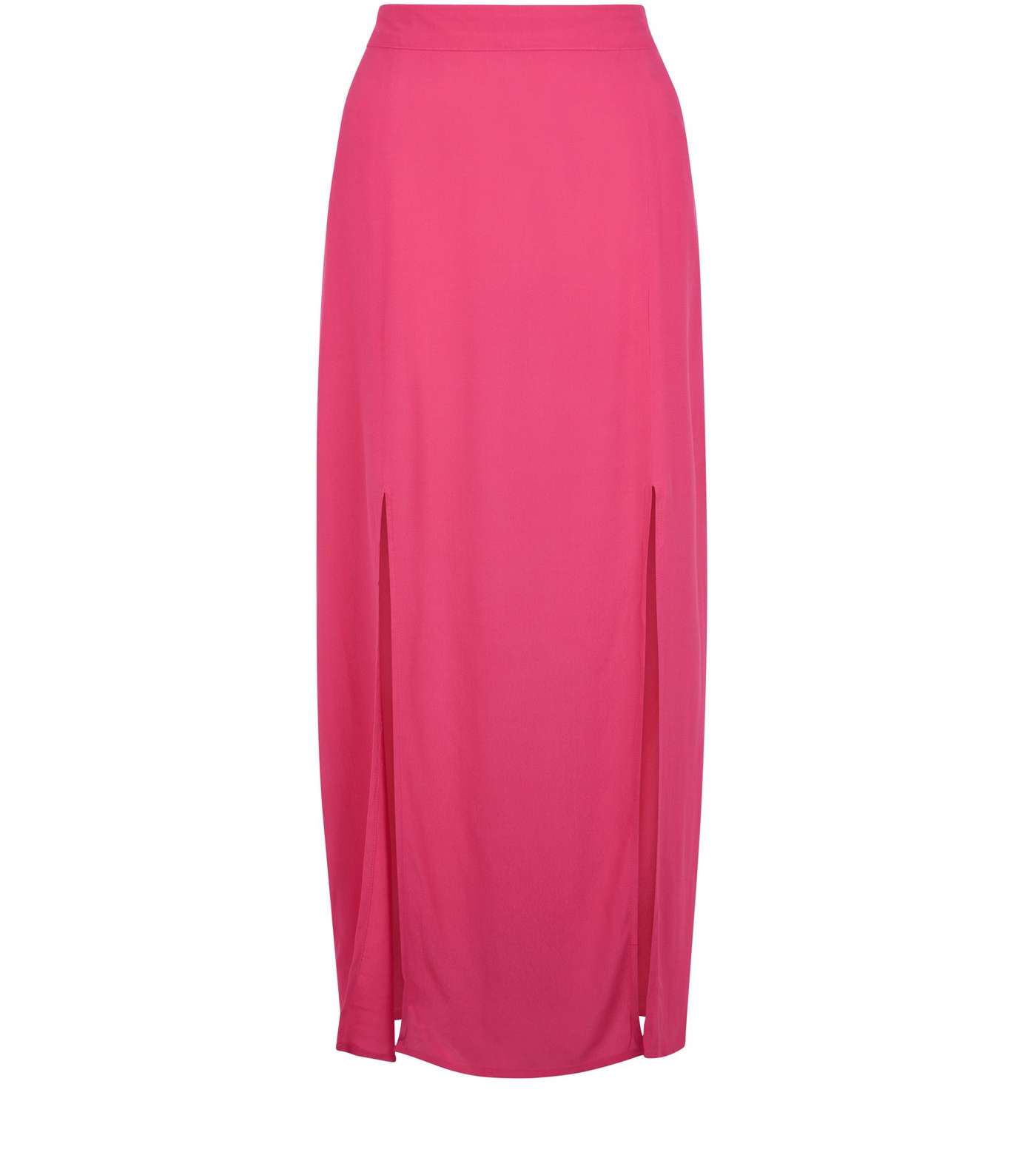 Bright Pink Split Side Maxi Skirt Image 4