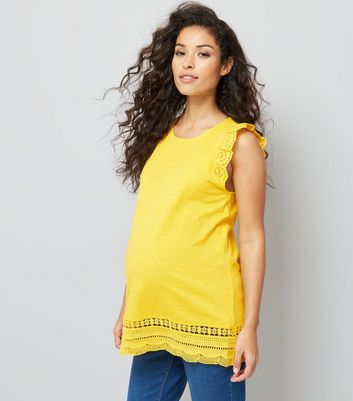 yellow maternity shirt