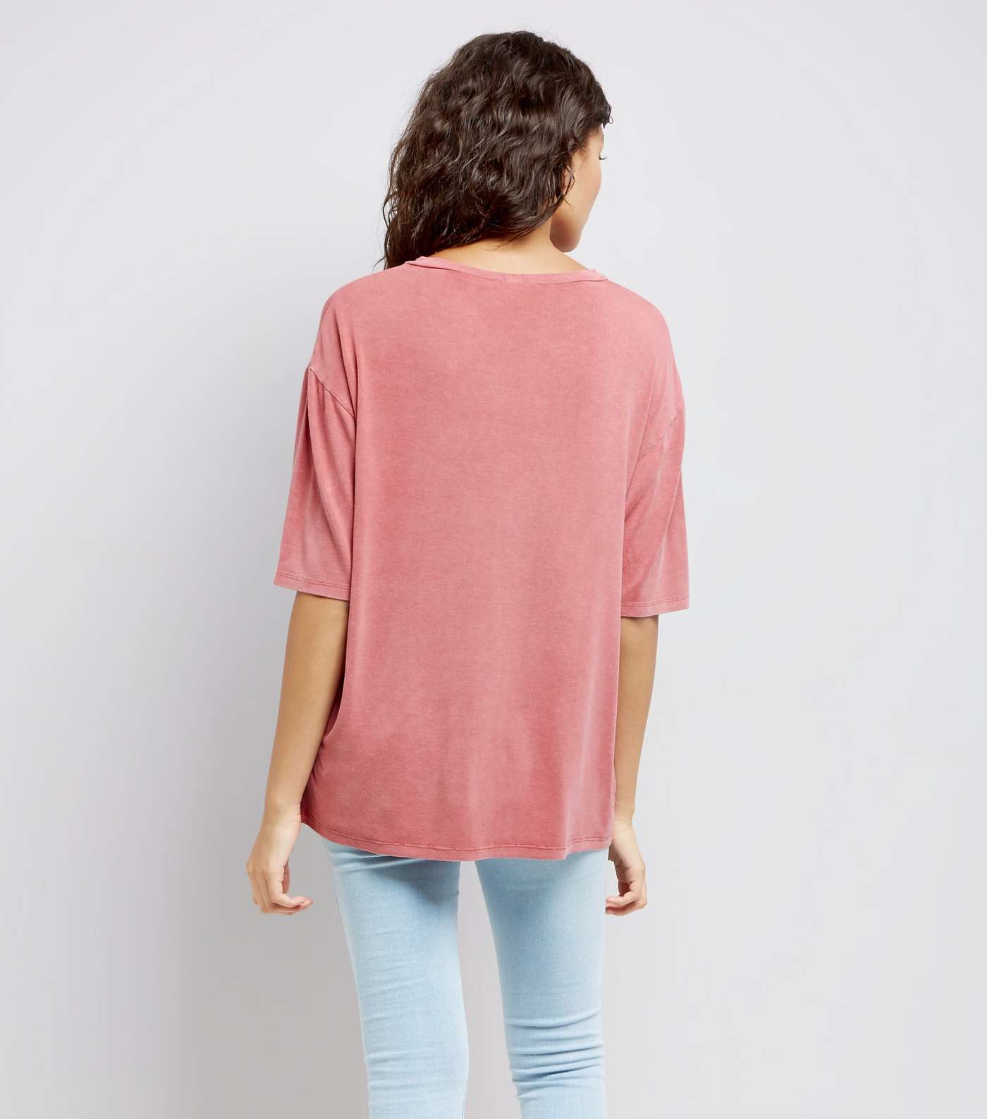 Red Cut Out Choker Neck T-Shirt Image 3