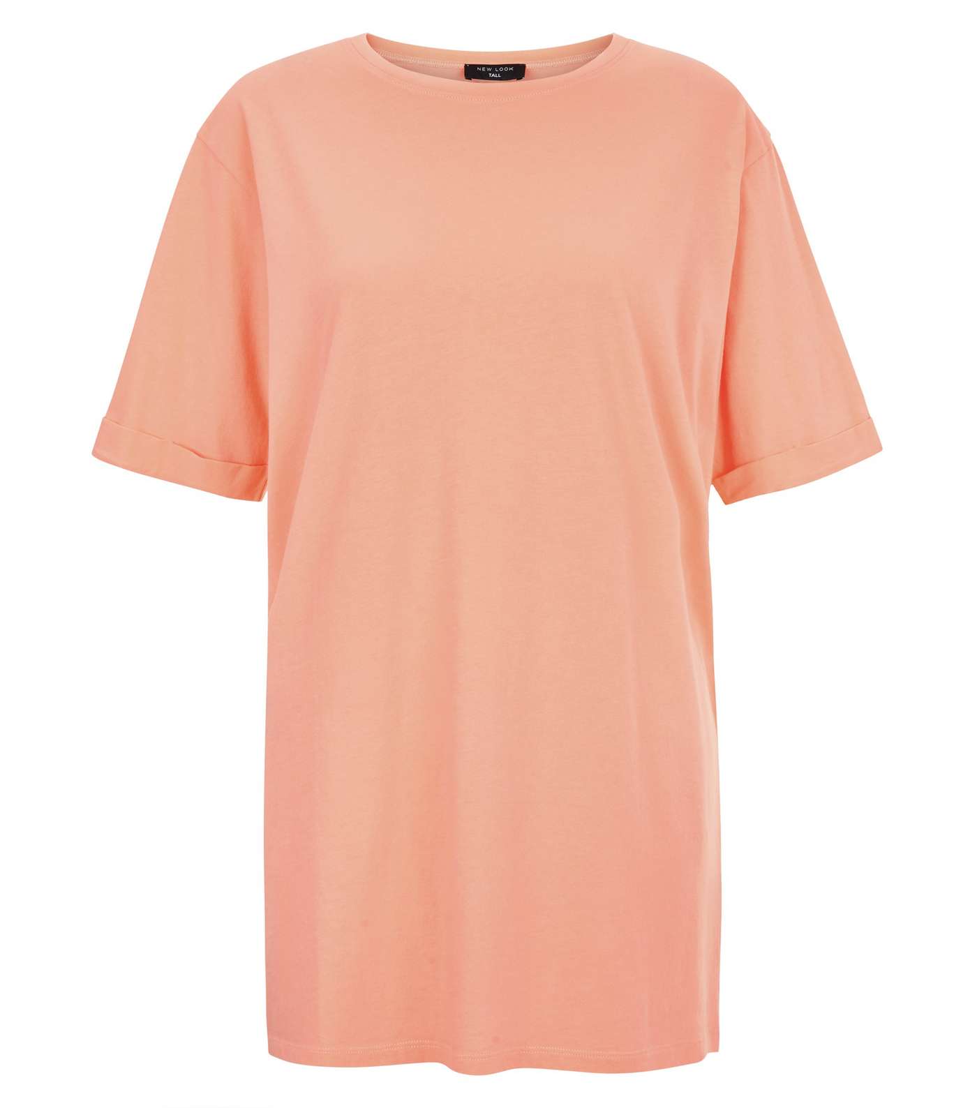 Tall Coral Oversized T-Shirt Image 4