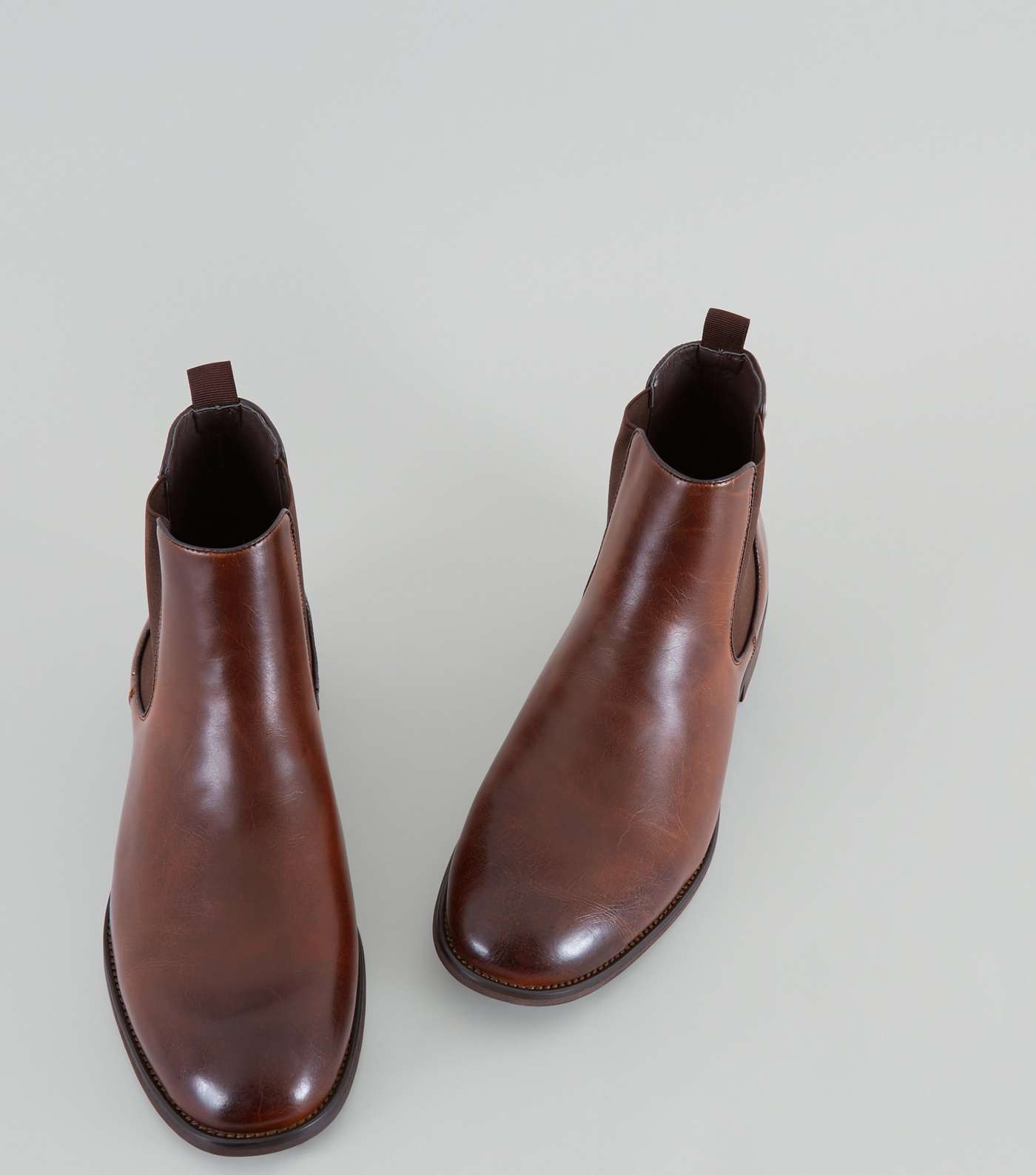 Brown Elasticated Side Chelsea Boots Image 4