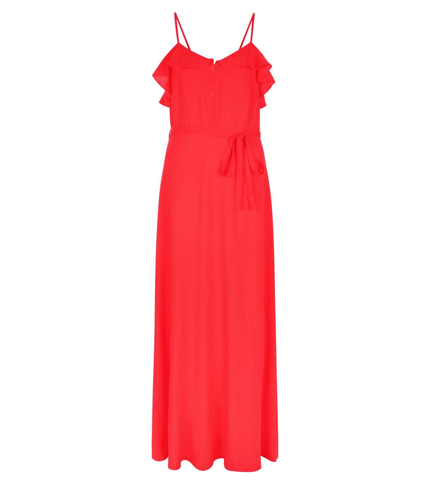 Red Frill Trim Maxi Dress Image 3