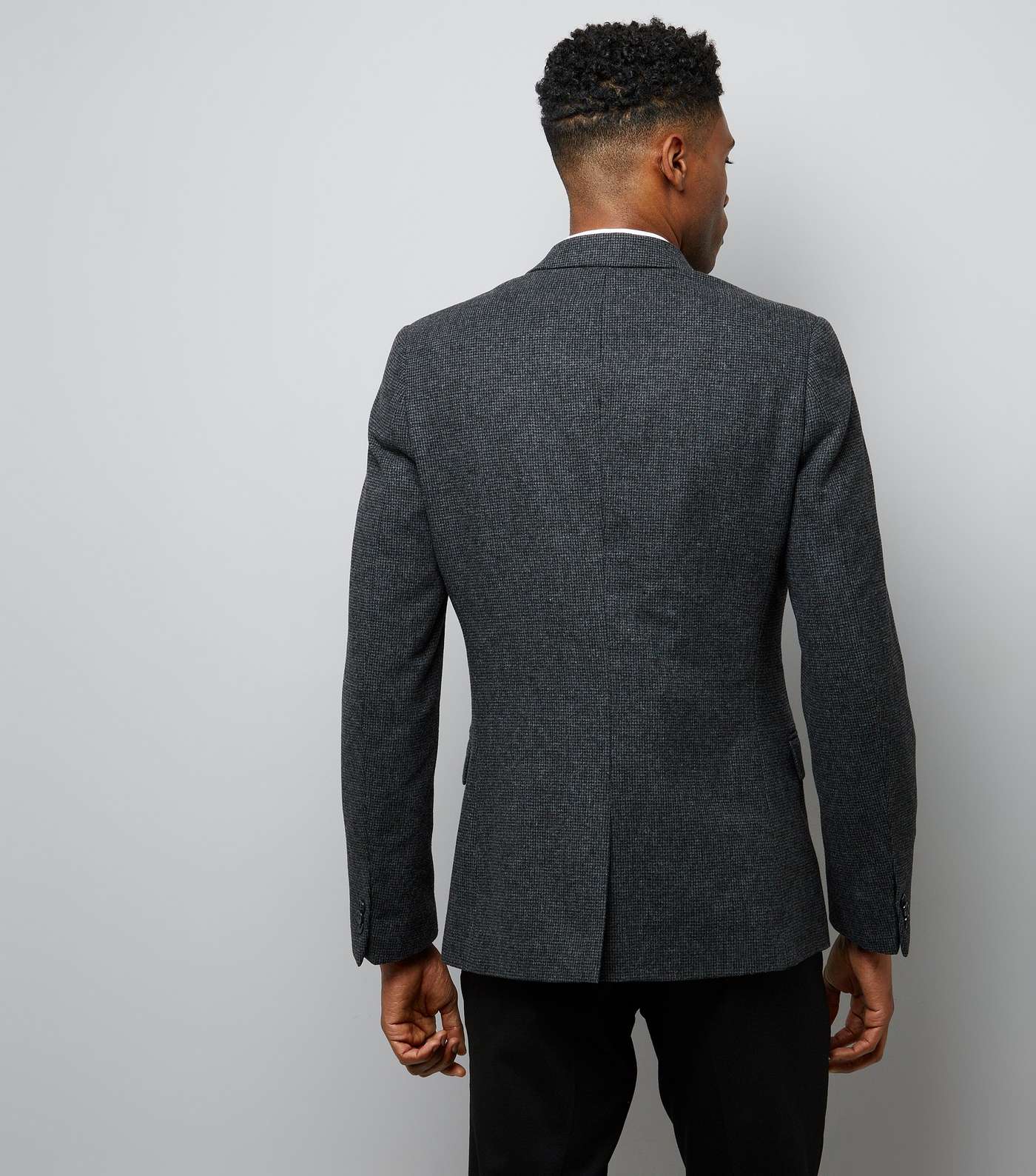 Charcoal Grey Textured Blazer Image 3