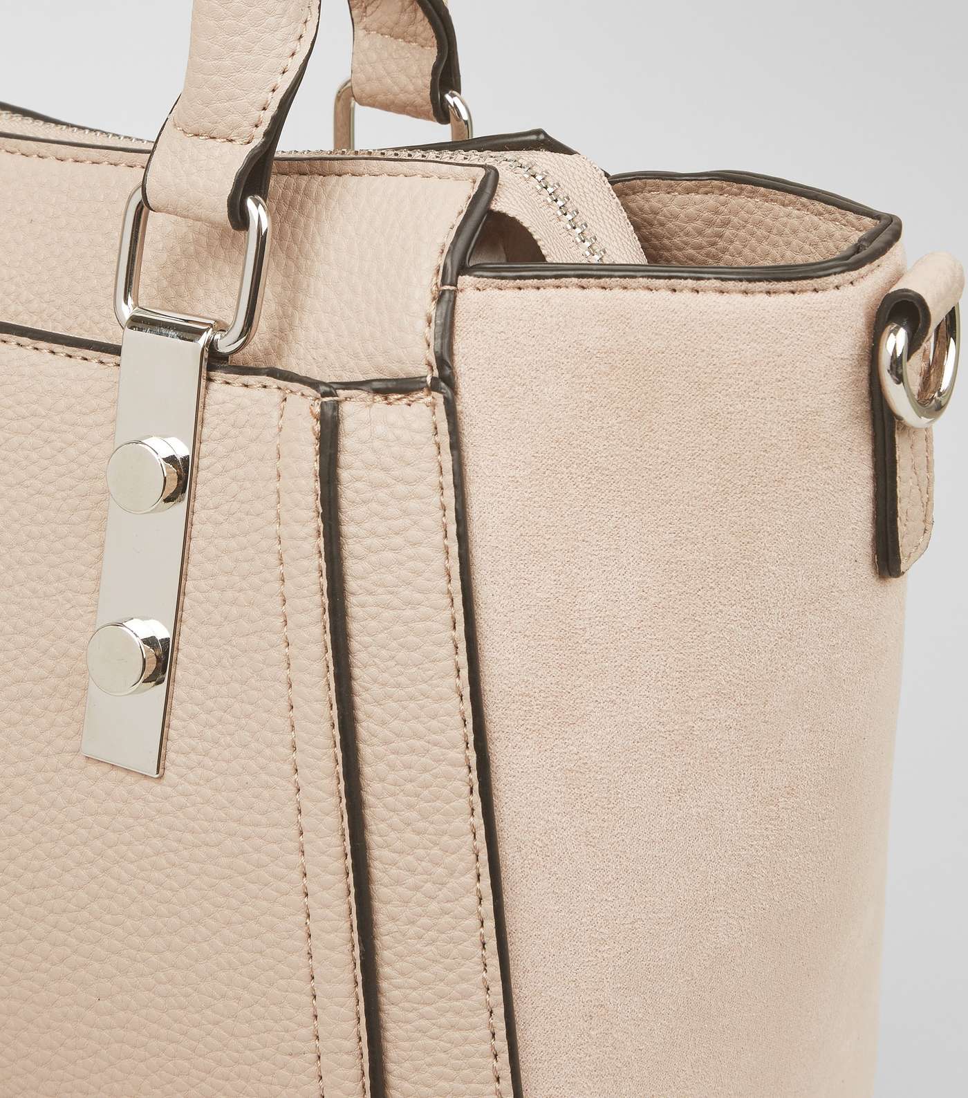 Pale Pink Small Structured Tote Bag Image 4