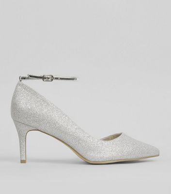 new look silver heels wide fit