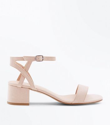 block heel sandals cream
