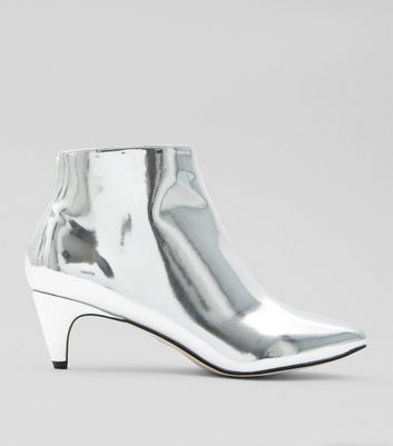 boots argentees femme