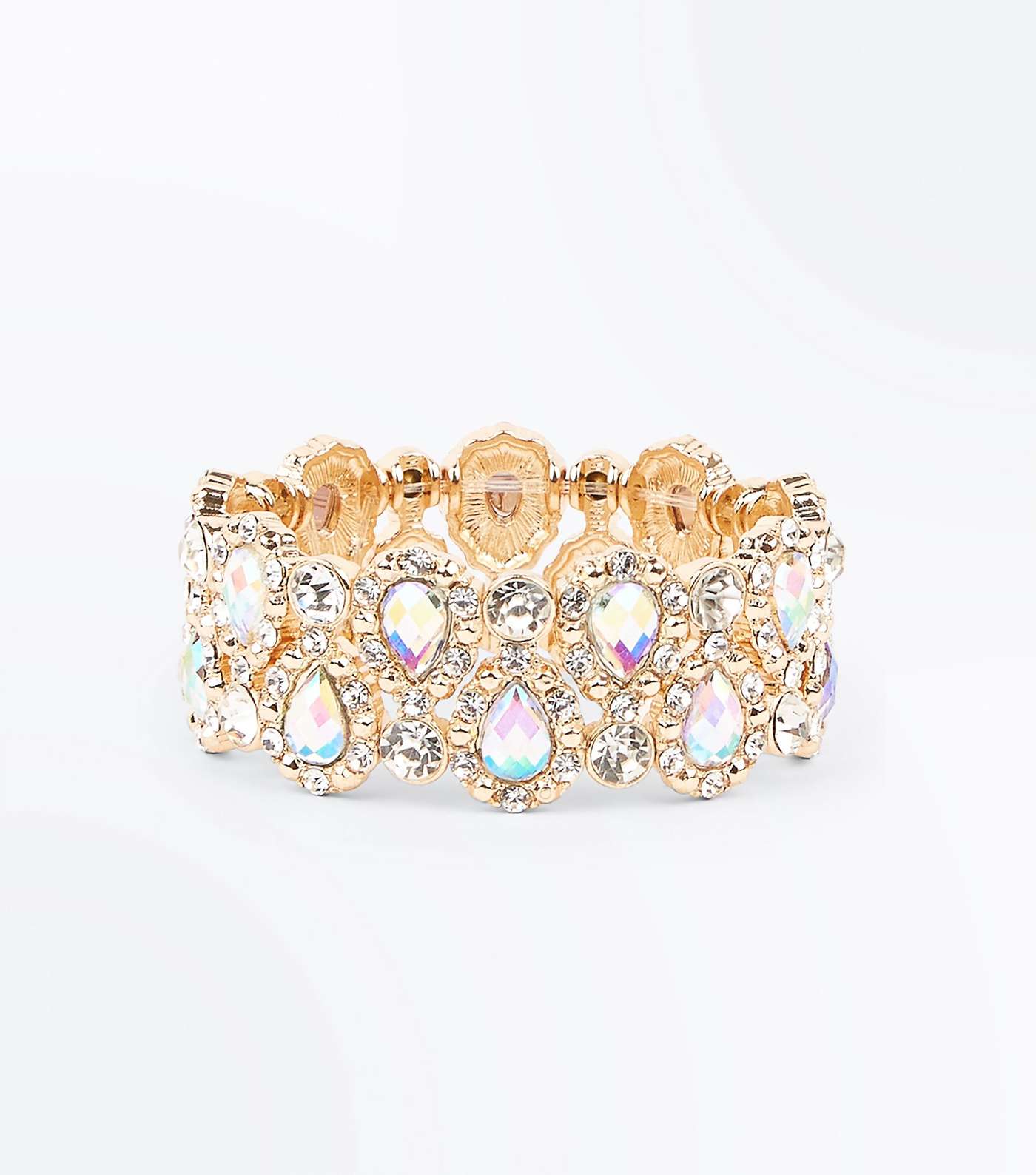 Gold Diamante Stretch Bracelet