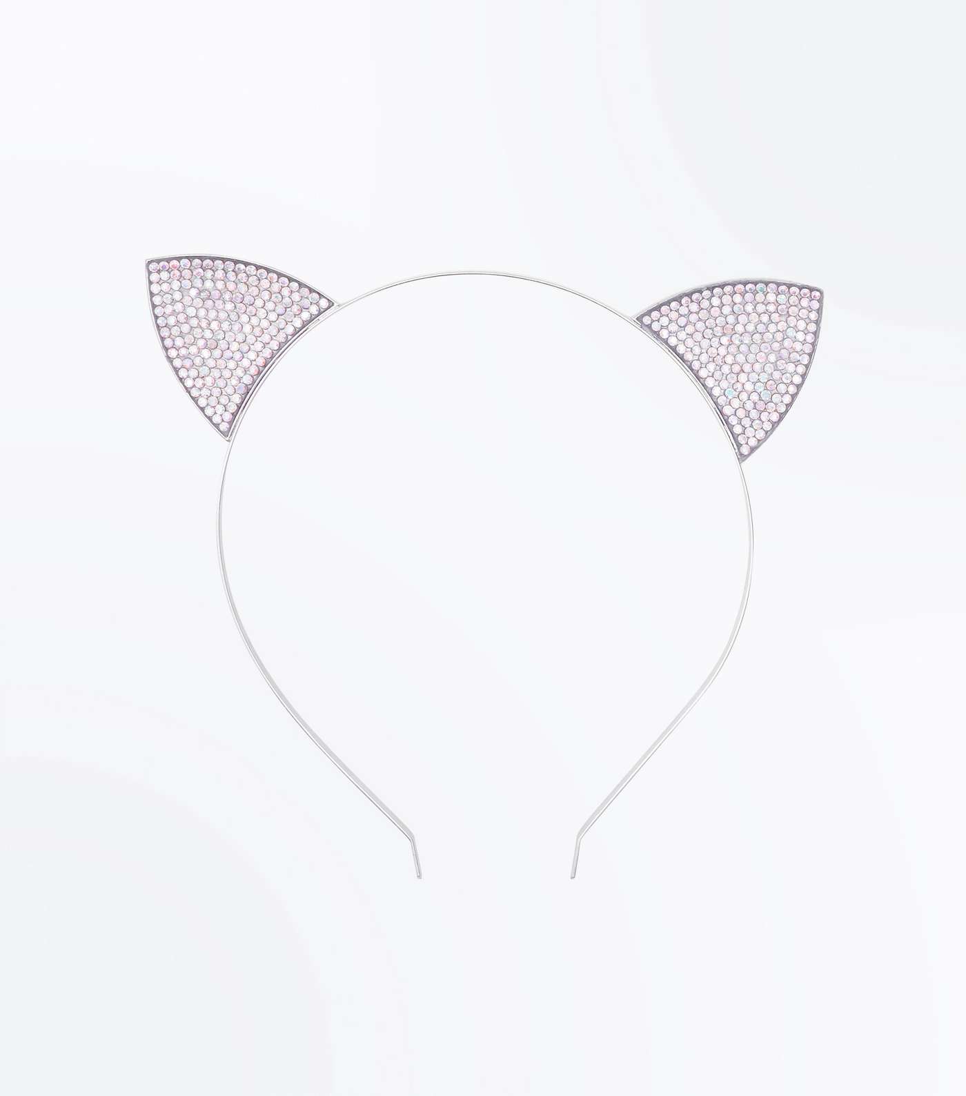 Silver Diamanté Embellished Cat Ears