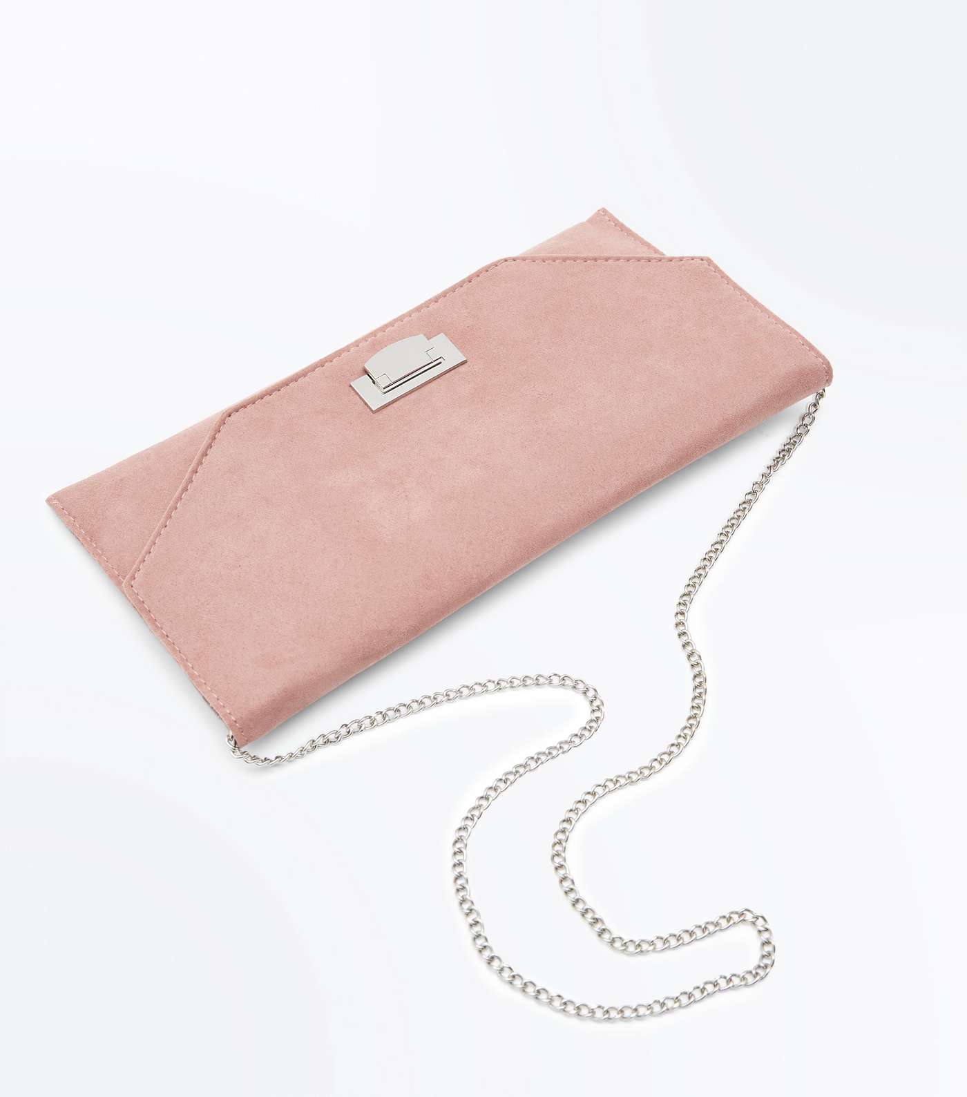 Nude Chain Strap Envelope Clutch Bag Image 4