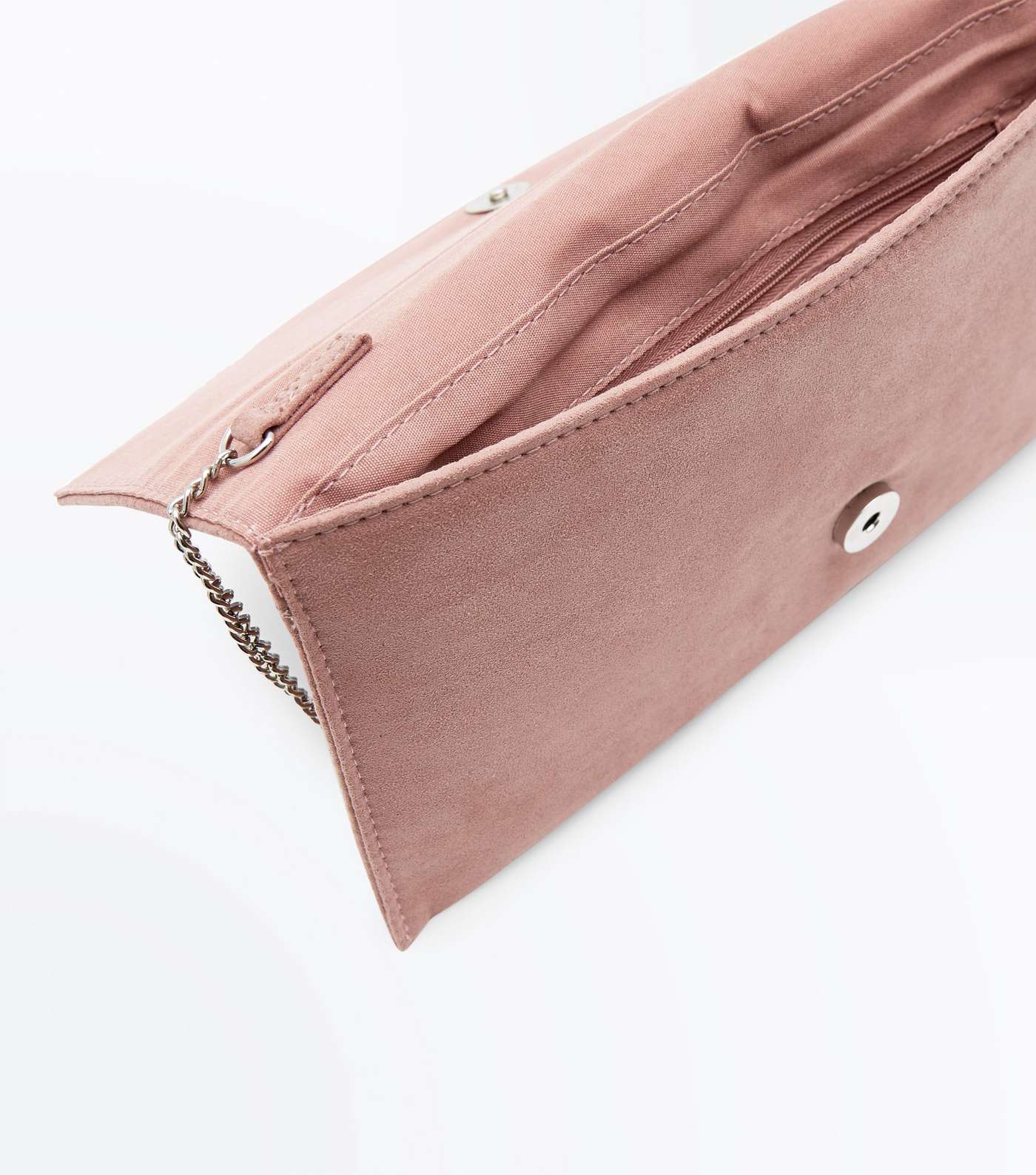 Nude Chain Strap Envelope Clutch Bag Image 6