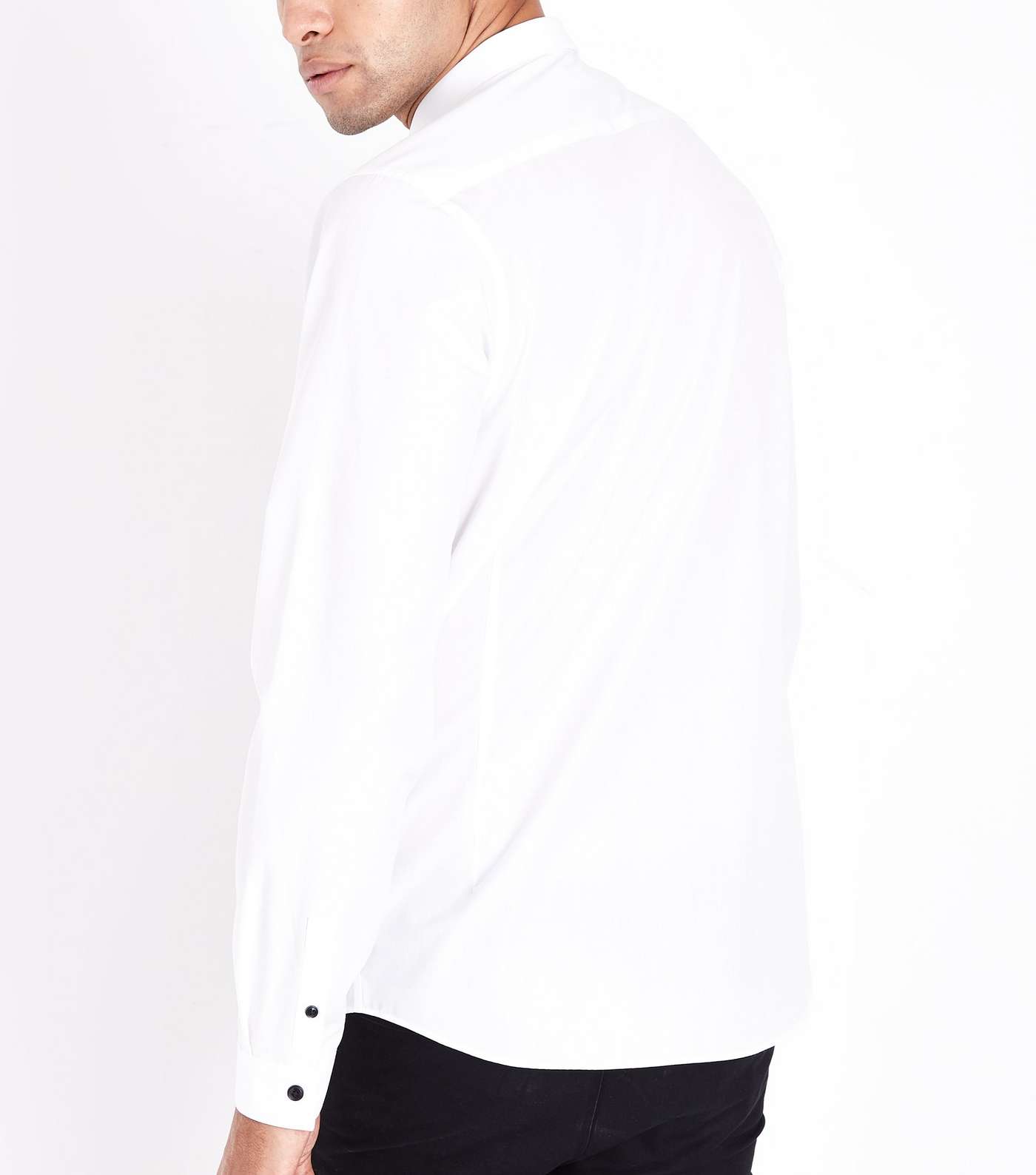 White Skull Embroidered Collar Shirt Image 3