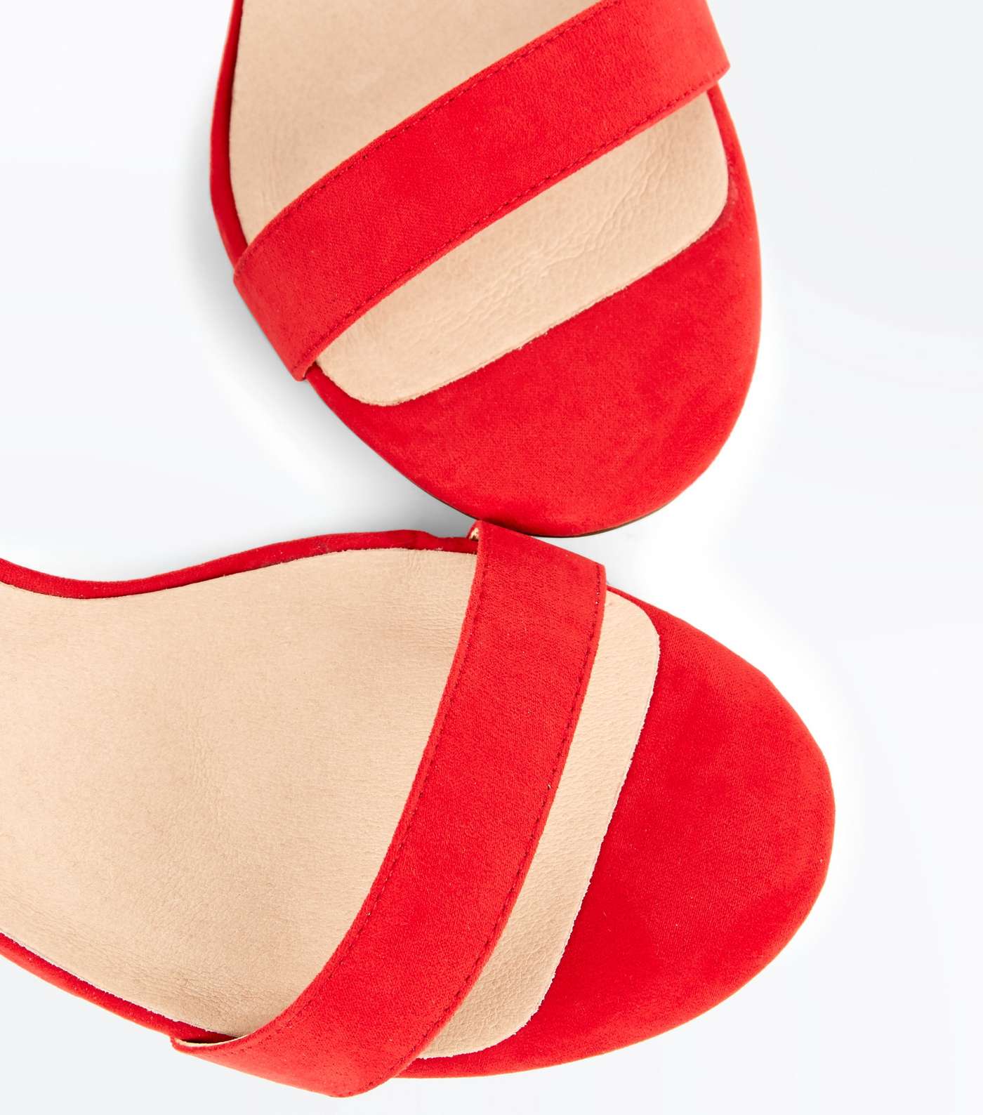 Red Comfort Flex Suedette Block Heel Sandals Image 4