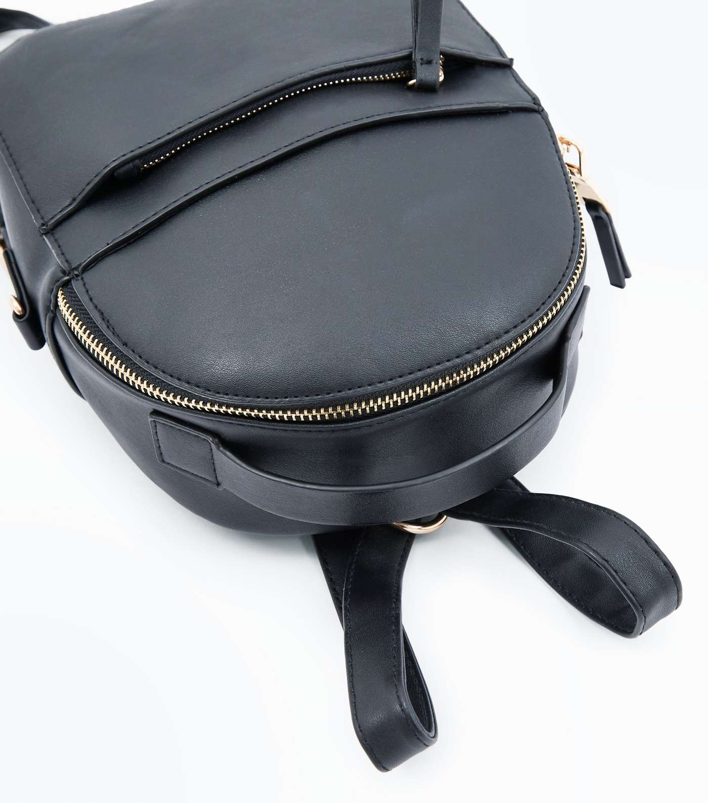 Black Convertible Strap Micro Backpack Image 4