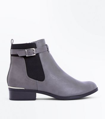 grey ankle boots