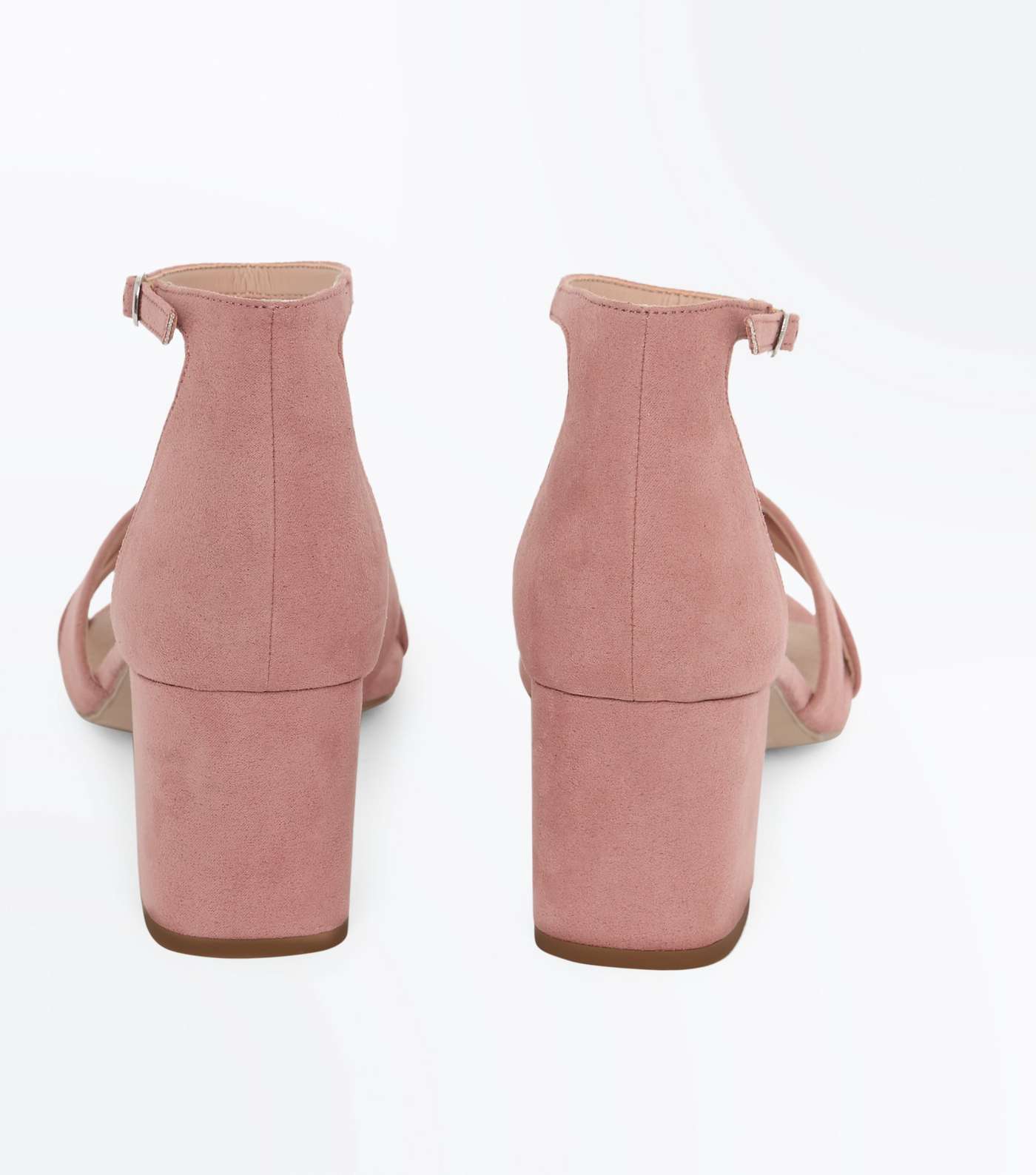 Pink Comfort Flex Suedette Cross Strap Sandals Image 3