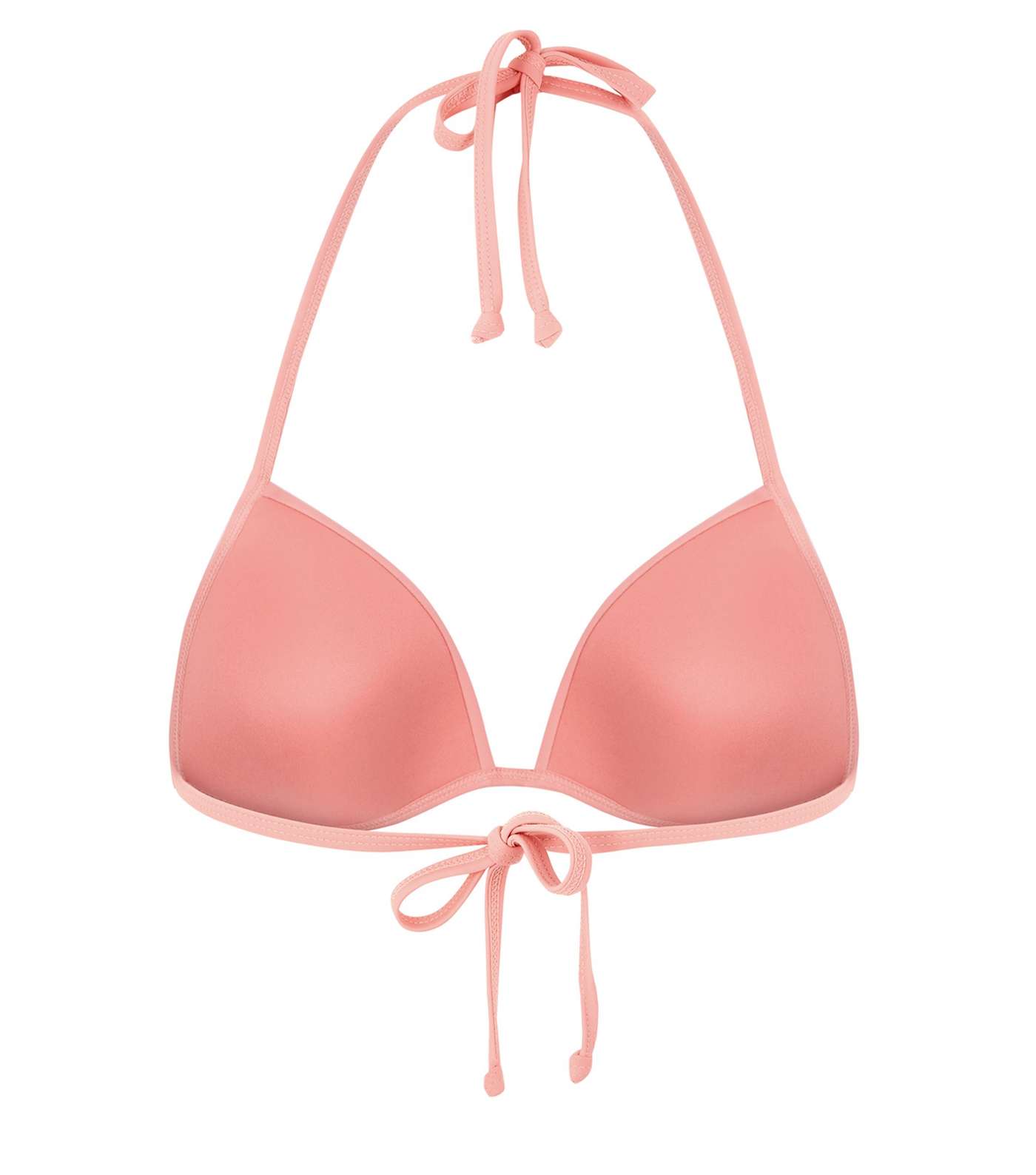 Pink Moulded Triangle Bikini Top  Image 5