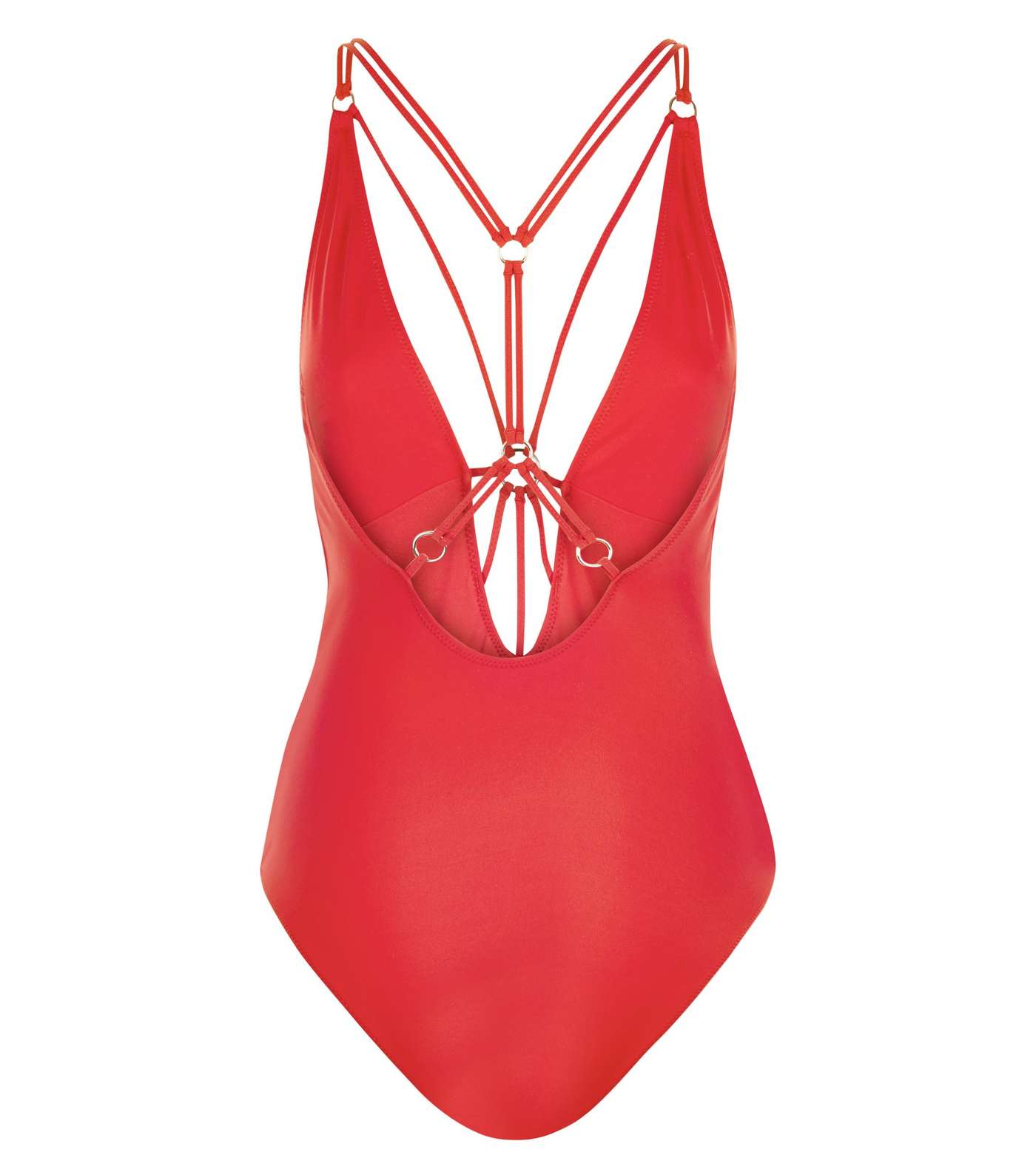 Red Ring Strappy Swimsuit  Image 4