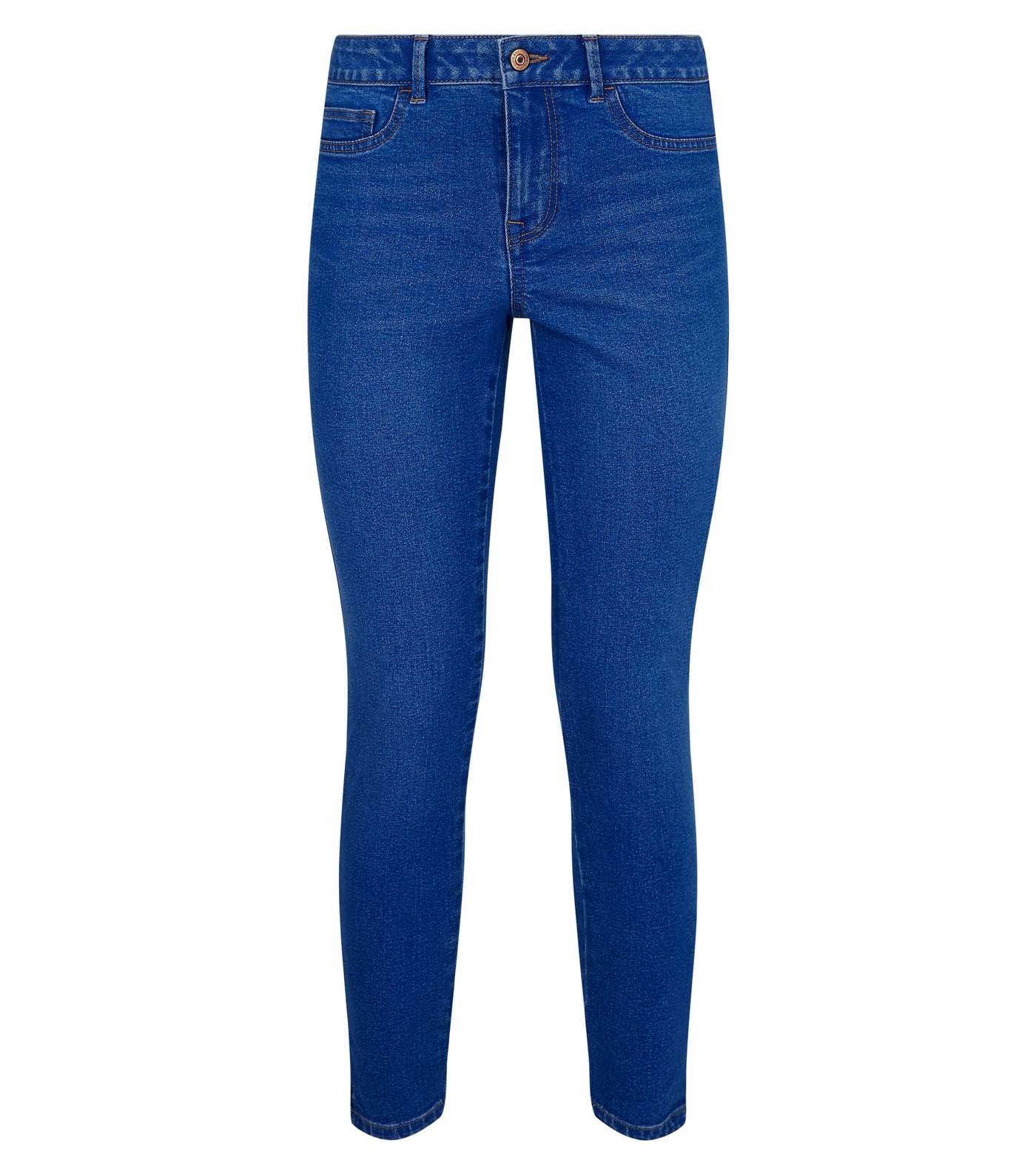 Bright Blue Notch Hem Skinny Jenna Jeans Image 4