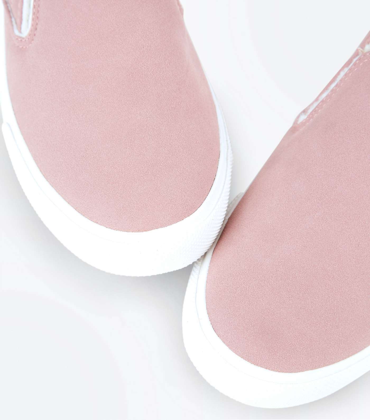 Pink Faux Shearling Lined Slip On Trainers Image 4