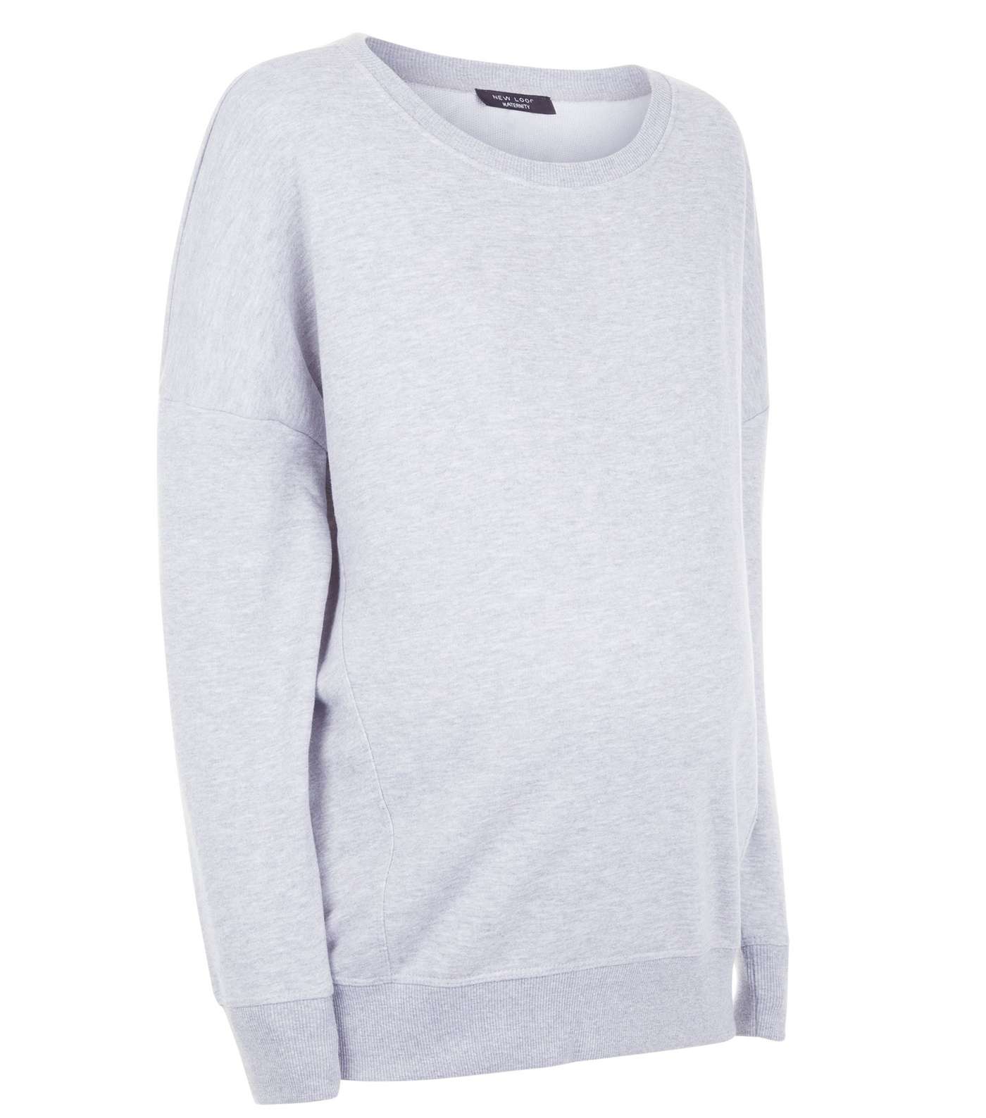 Maternity Grey Round Neck Sweatshirt Image 4