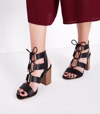 new look lace up sandals