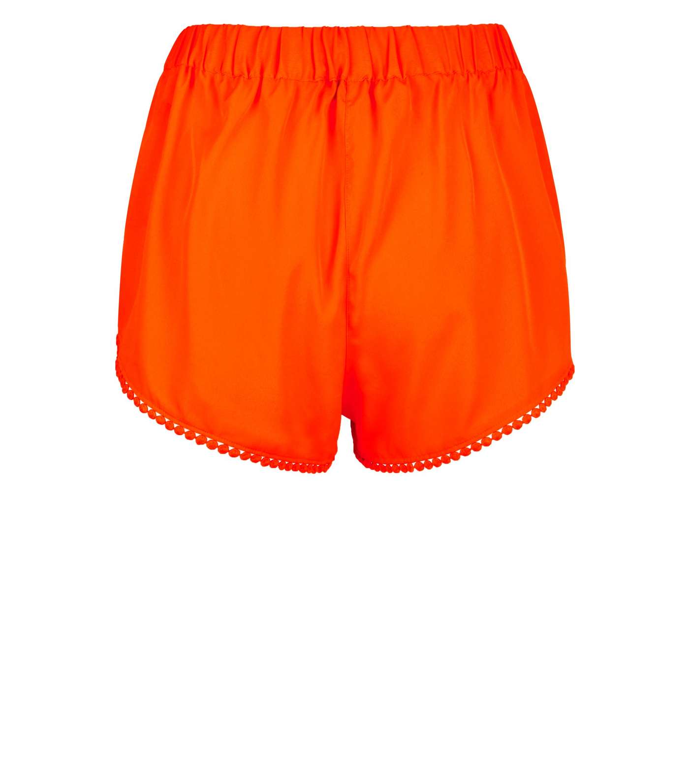 Bright Orange Pom Pom Beach Shorts Image 5