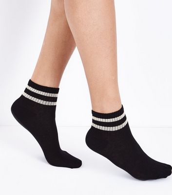 black sparkly sock trainers
