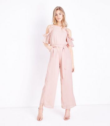pink frill jumpsuit