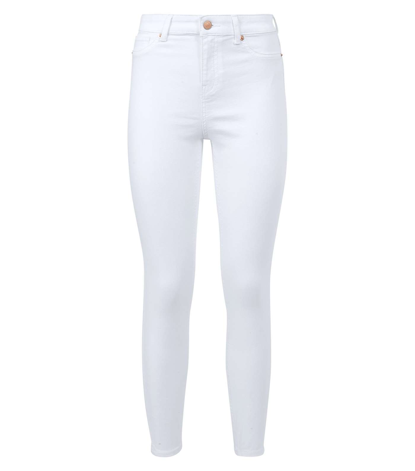 White High Rise Super Skinny Dahlia Jeans Image 4