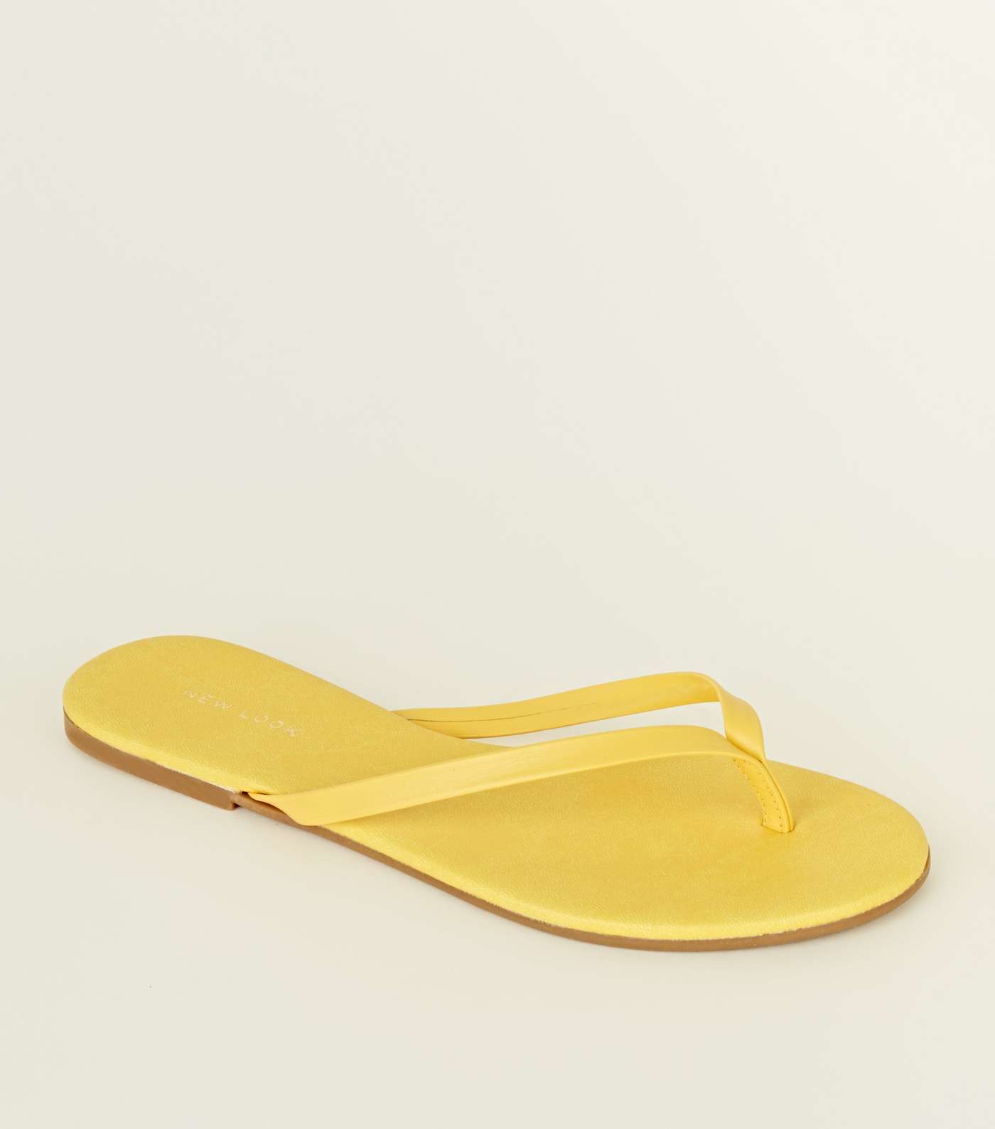 Mustard Leather Flip Flops