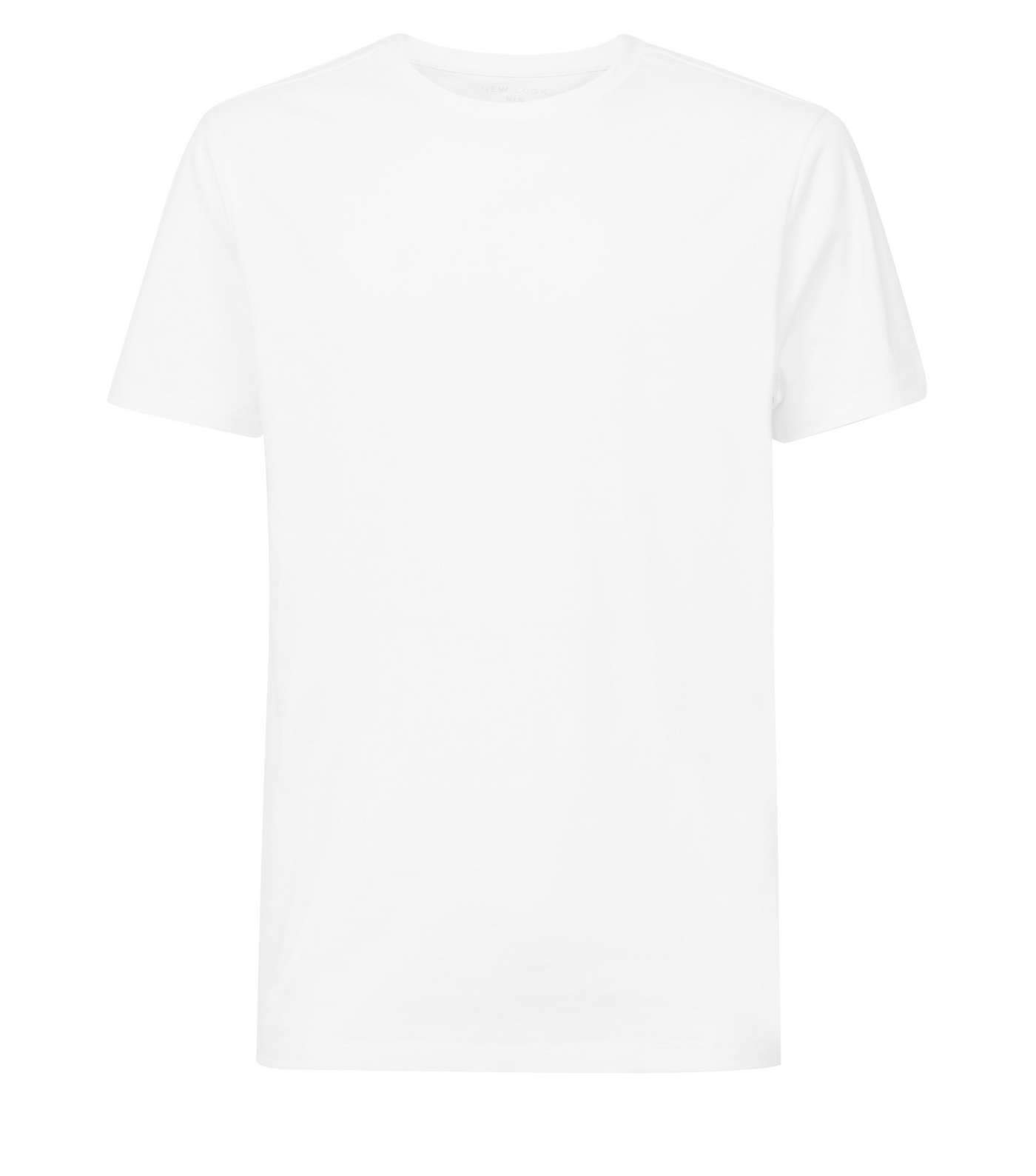 White Crew Neck T-Shirt Image 4