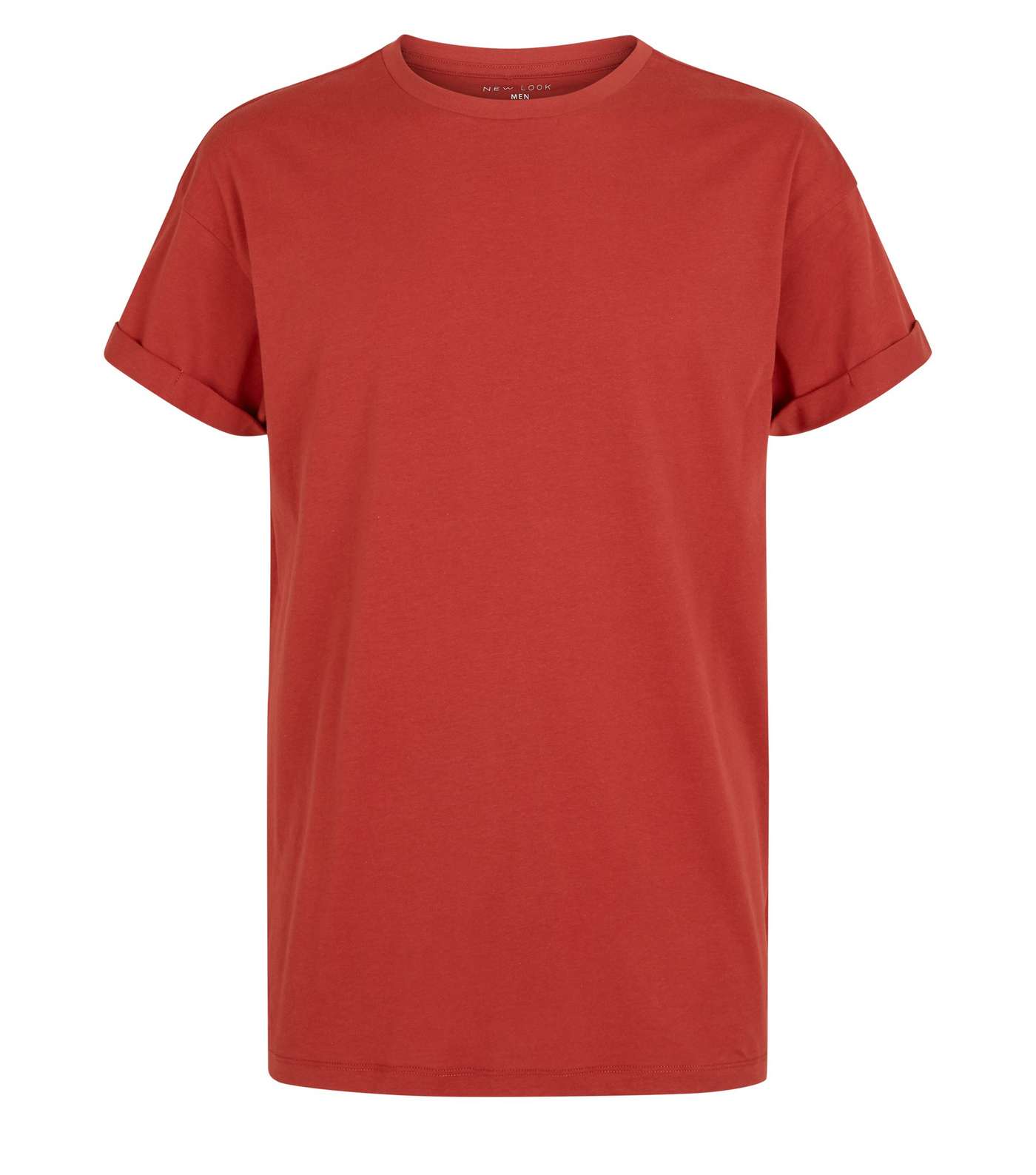 Rust Rolled Sleeve T-Shirt Image 4