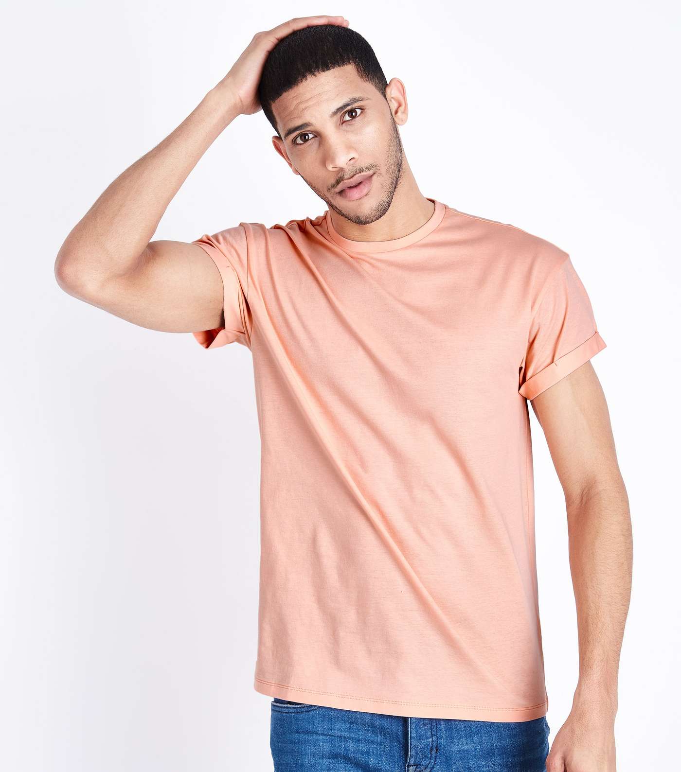 Coral Rolled Sleeve T-Shirt