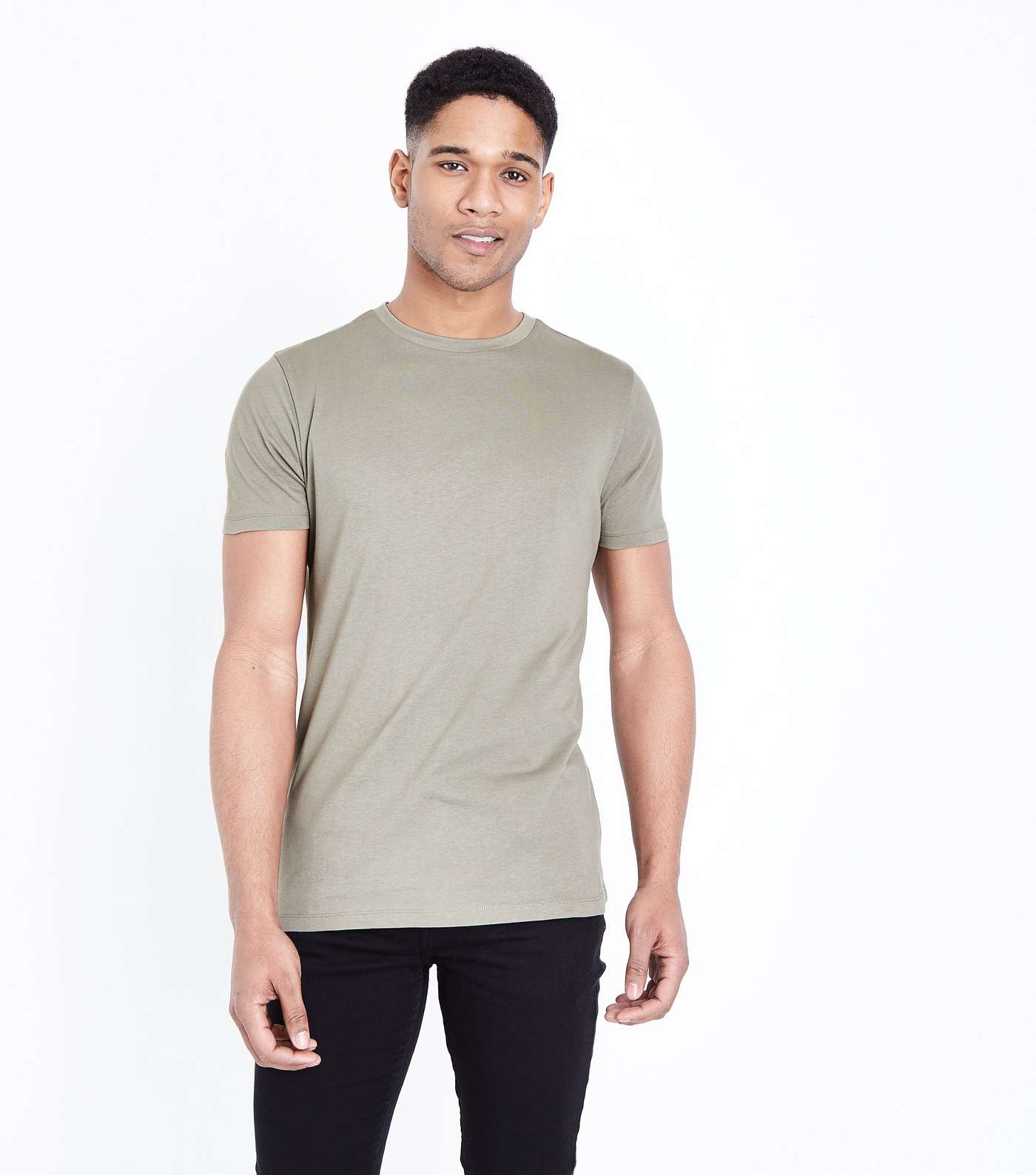 Olive Short Sleeve Muscle Fit T-Shirt