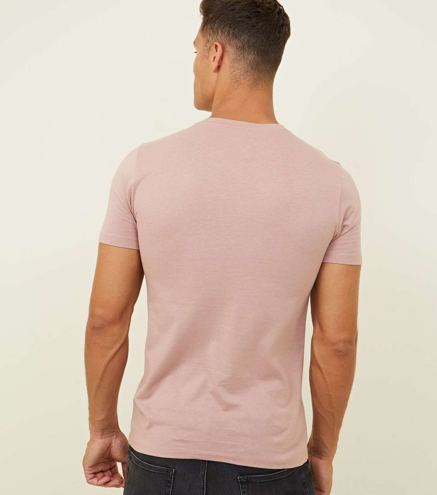 Mid Pink Short Sleeve Muscle Fit T-Shirt Image 3